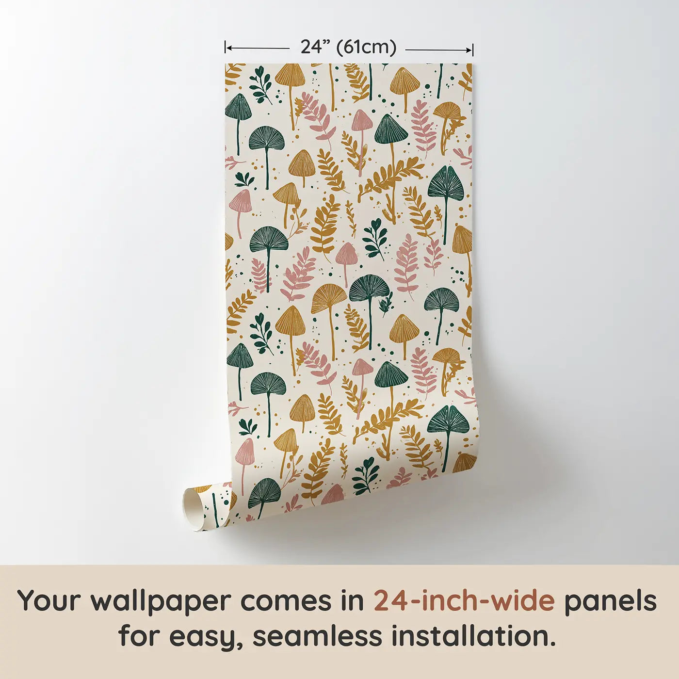 Pressed Botanical Specimens Block Print II wallpaper panel dimensions - Whimsy Tots