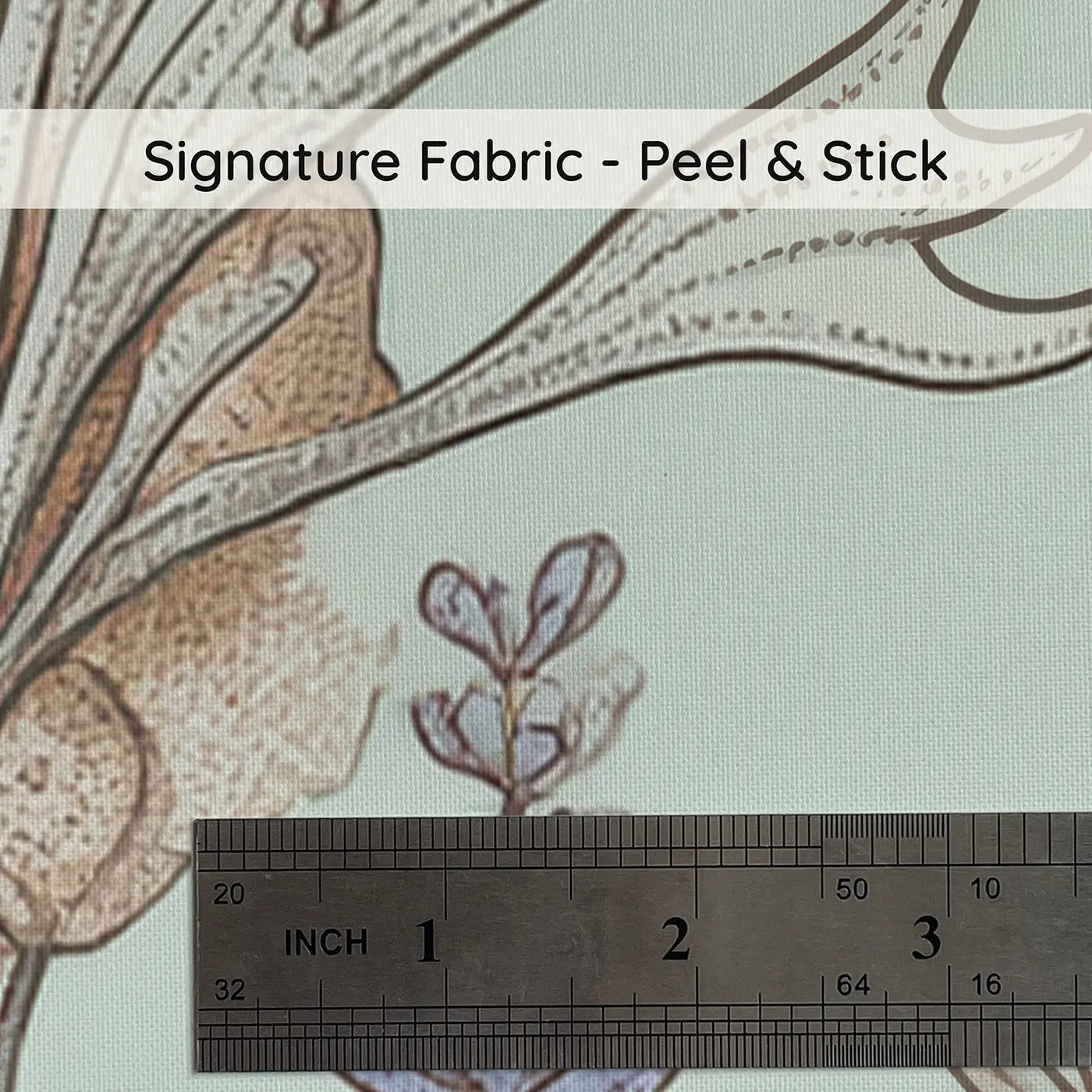 Baby Blue Eucalyptus Botanical Elegance on peel and stick fabric - Whimsy Tots