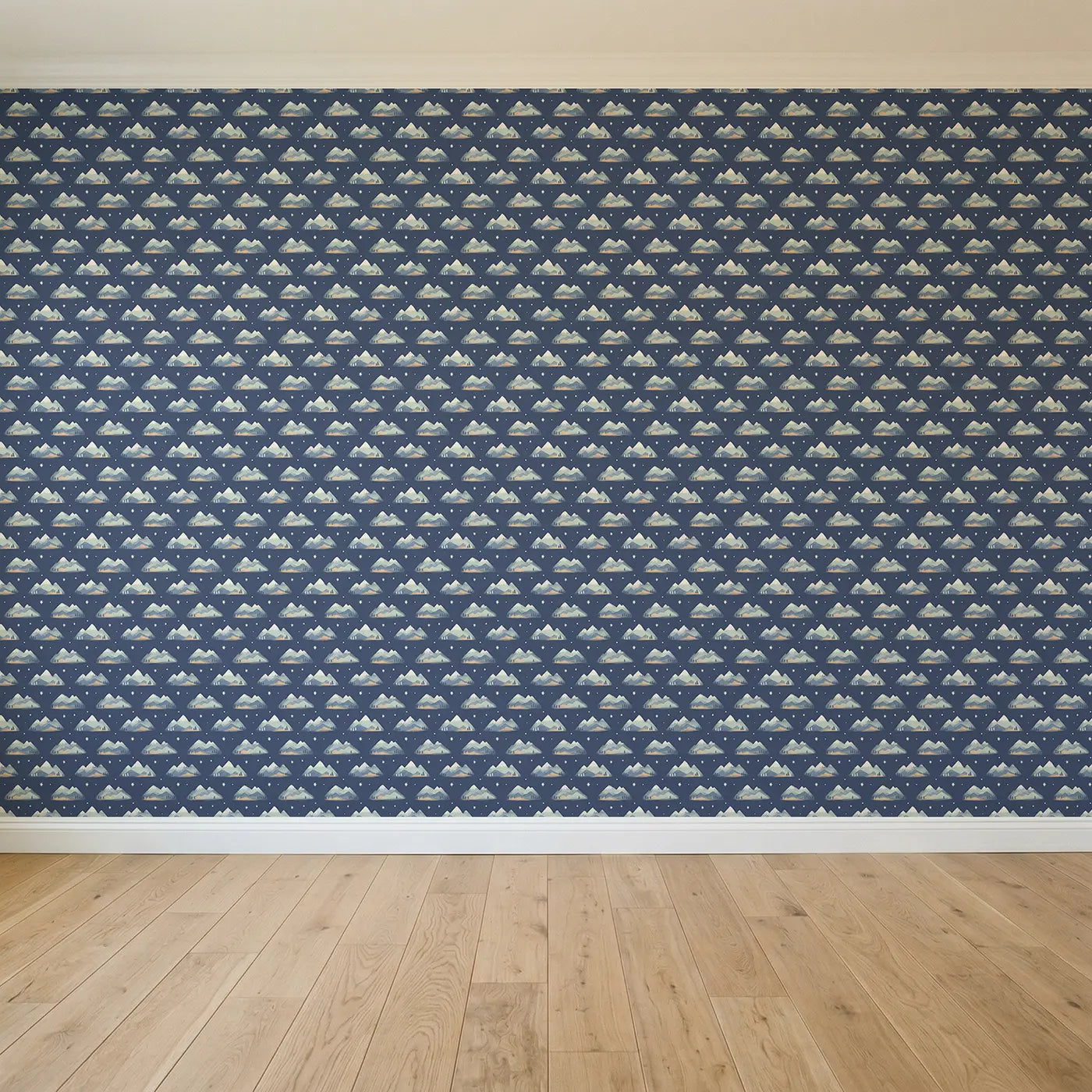 Layered Mountain Soft Pastel seamless wallpaper full pattern - Whimsy Tots
