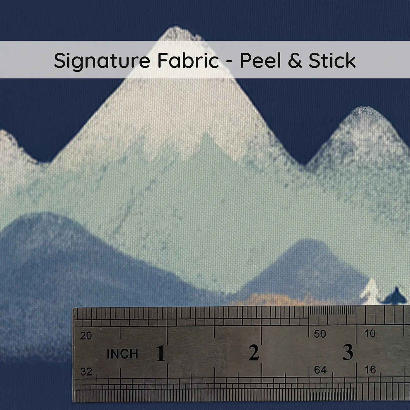 Layered Mountain Soft Pastel on peel and stick fabric - Whimsy Tots