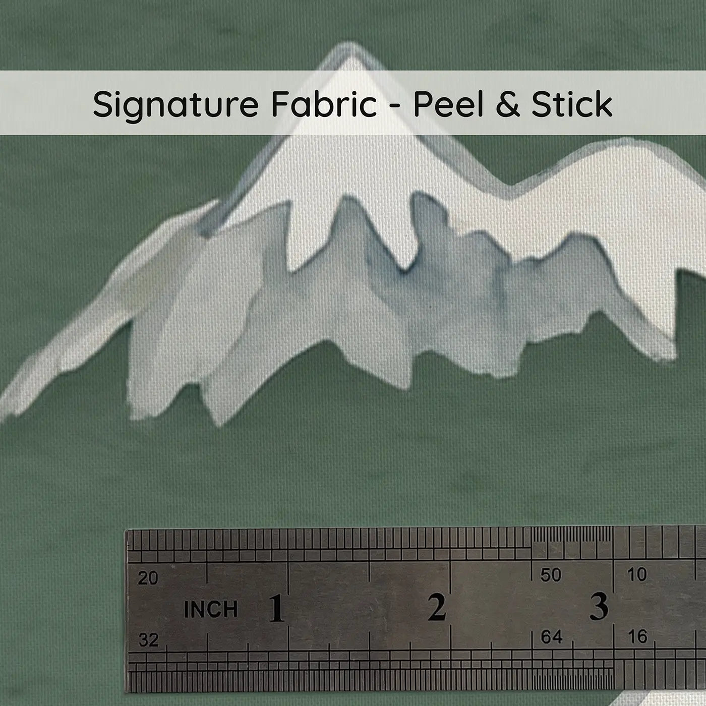 Snow-Capped Peak Watercolor on peel and stick fabric - Whimsy Tots