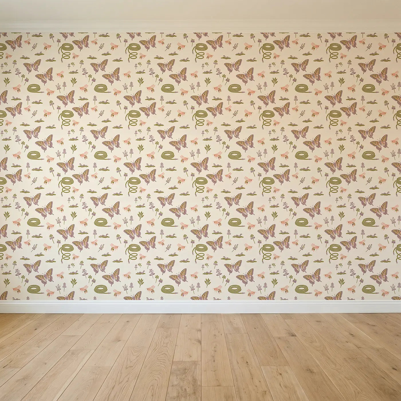 Tiger Swallowtail Bold Block Print seamless wallpaper full pattern - Whimsy Tots