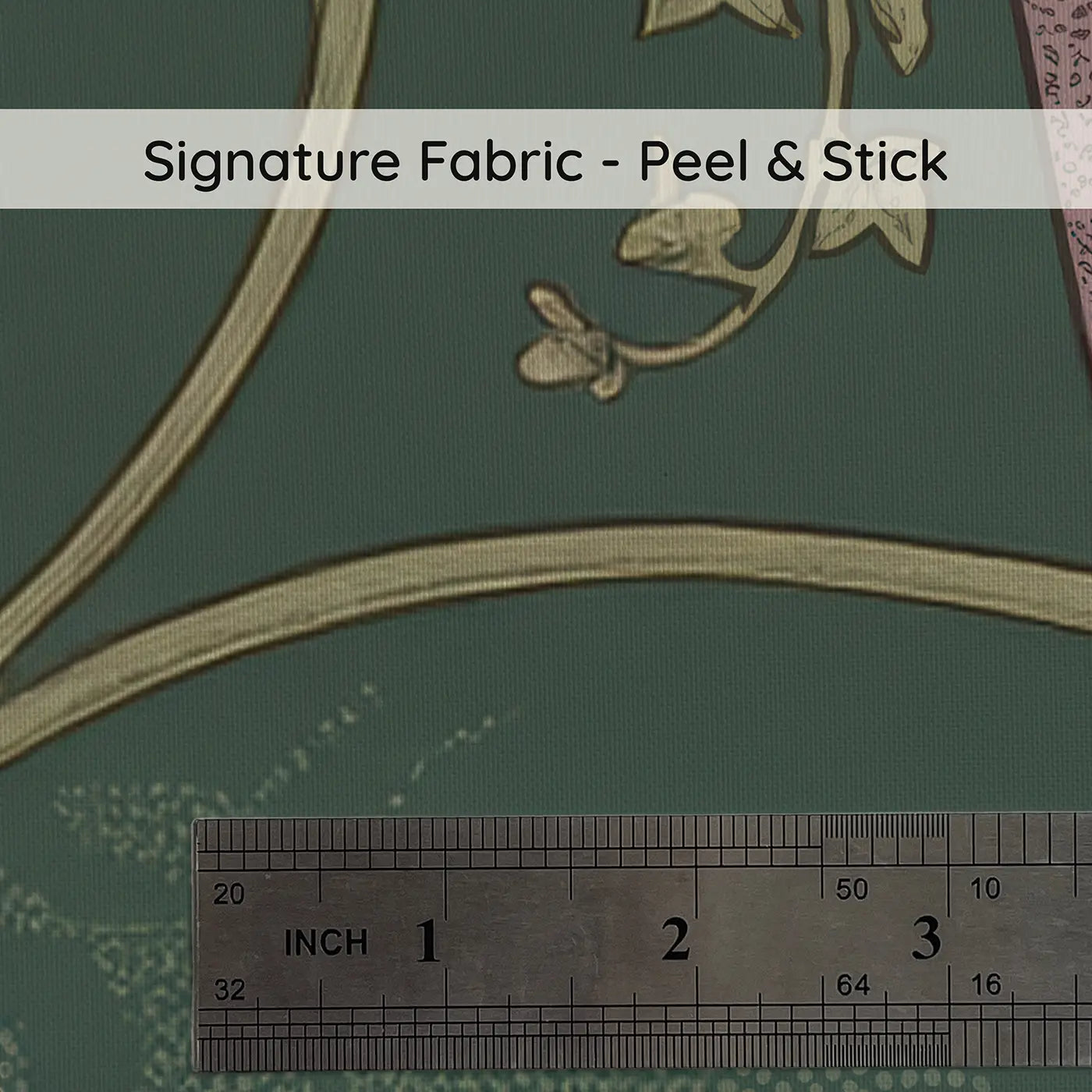 Luna Moth Pale Botanical Elegance on peel and stick fabric - Whimsy Tots