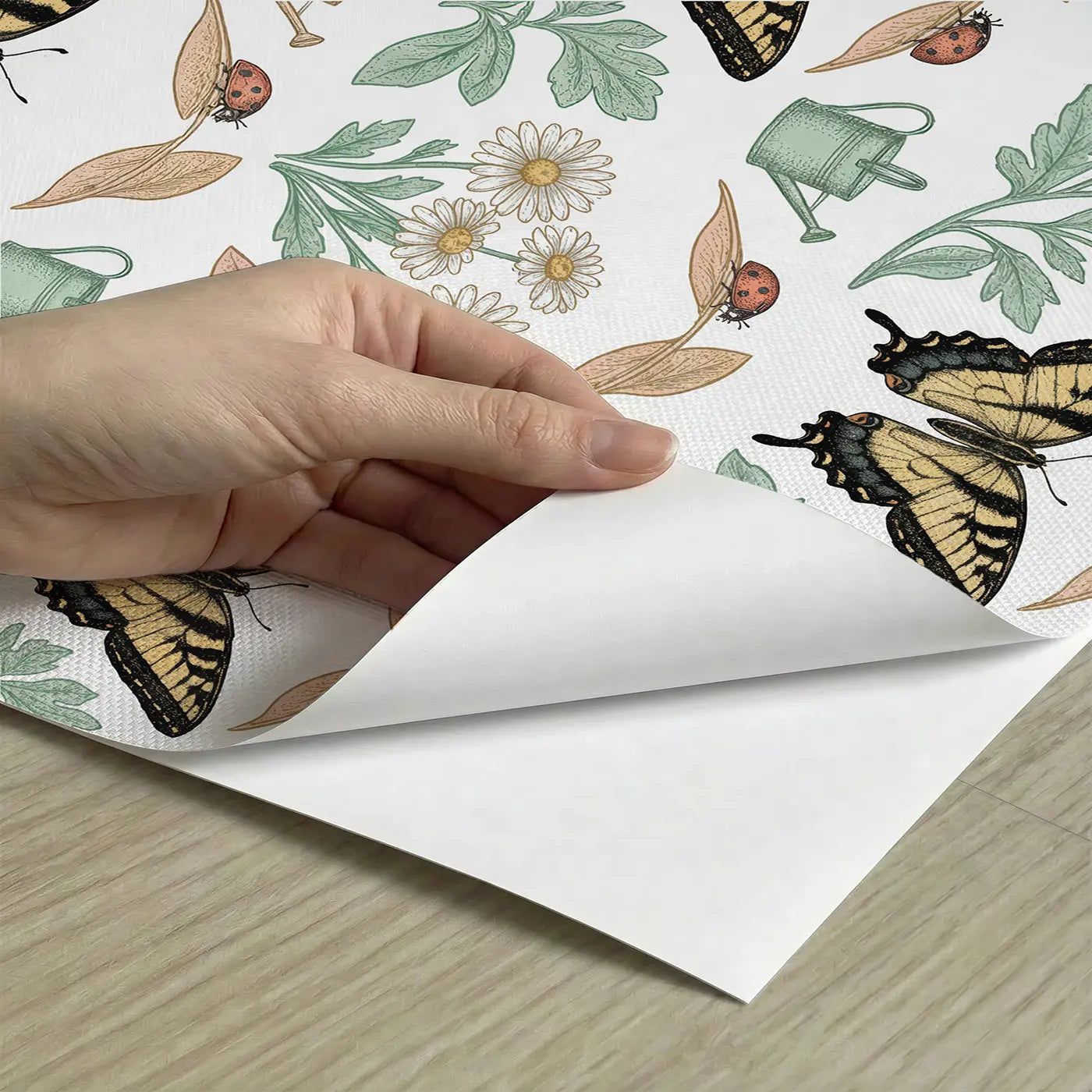 Tiger Swallowtail Bold Botanical Elegance peel and stick material close-up - Whimsy Tots