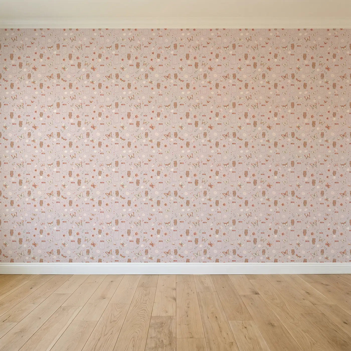 Swallowtail Butterfly Elegant Ditsy Floral seamless wallpaper full pattern - Whimsy Tots