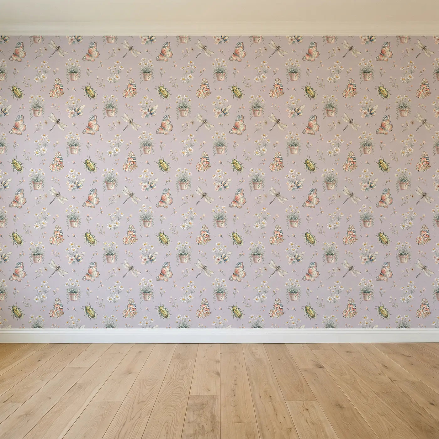 Painted Lady Flight Watercolor seamless wallpaper full pattern - Whimsy Tots