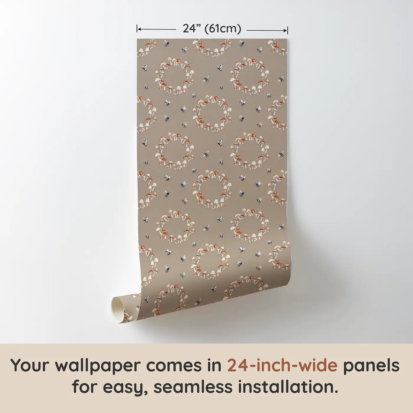 Fairy Ring Watercolor wallpaper panel dimensions - Whimsy Tots