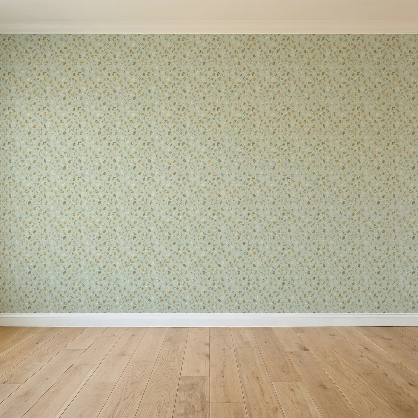 Pinecones Needles Ditsy Floral seamless wallpaper full pattern - Whimsy Tots