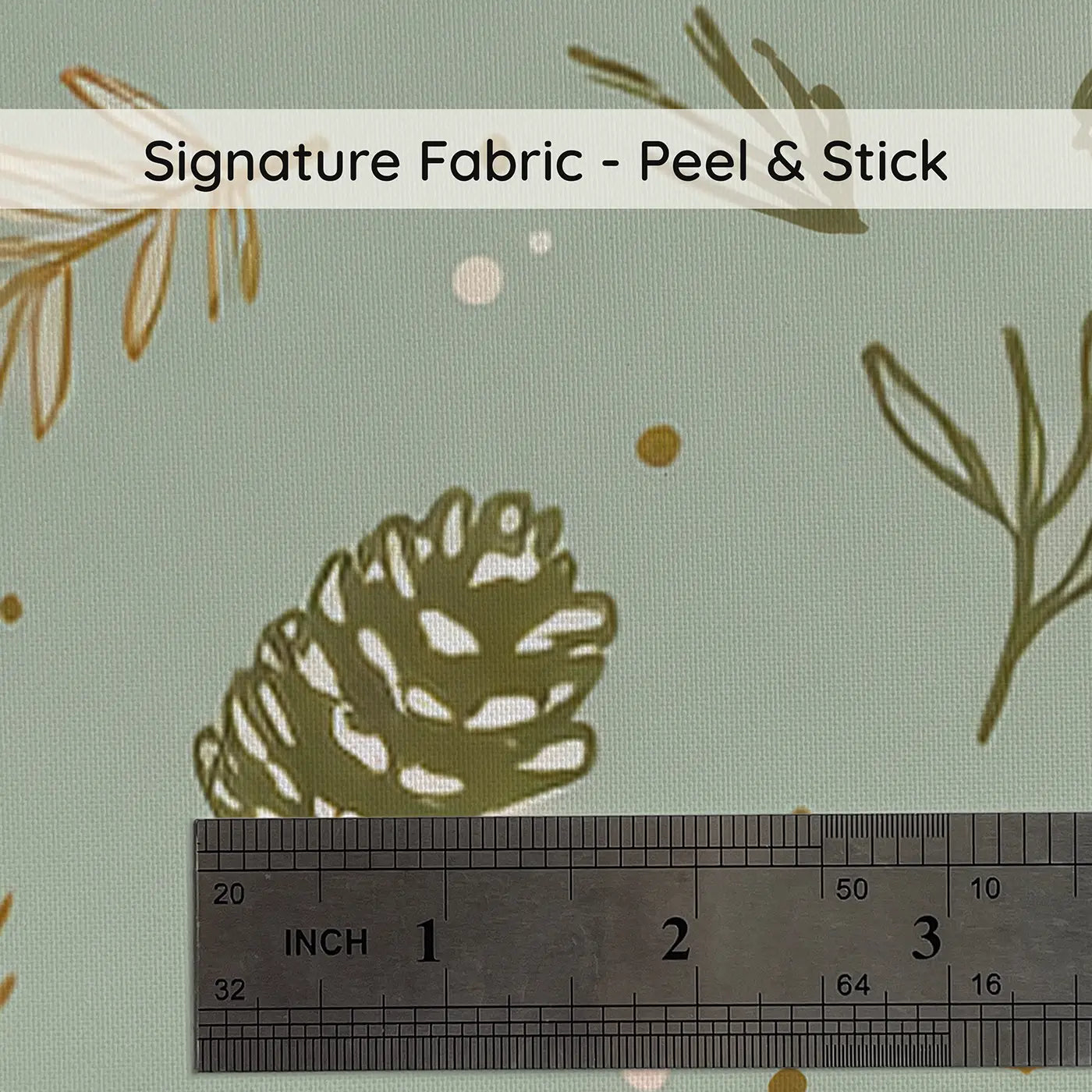 Pinecones Needles Ditsy Floral on peel and stick fabric - Whimsy Tots