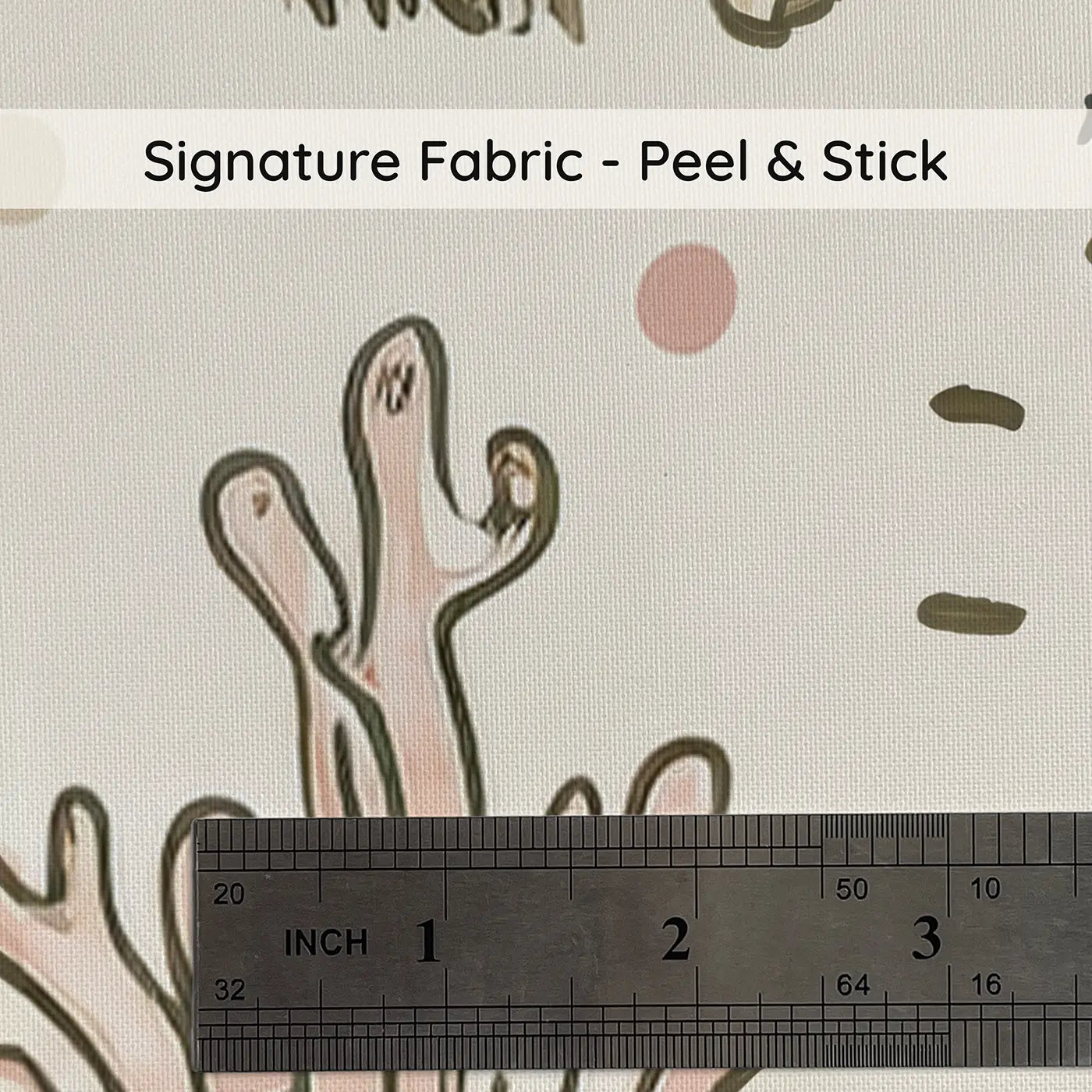 Miniature Mushroom Hand-Drawn on peel and stick fabric - Whimsy Tots