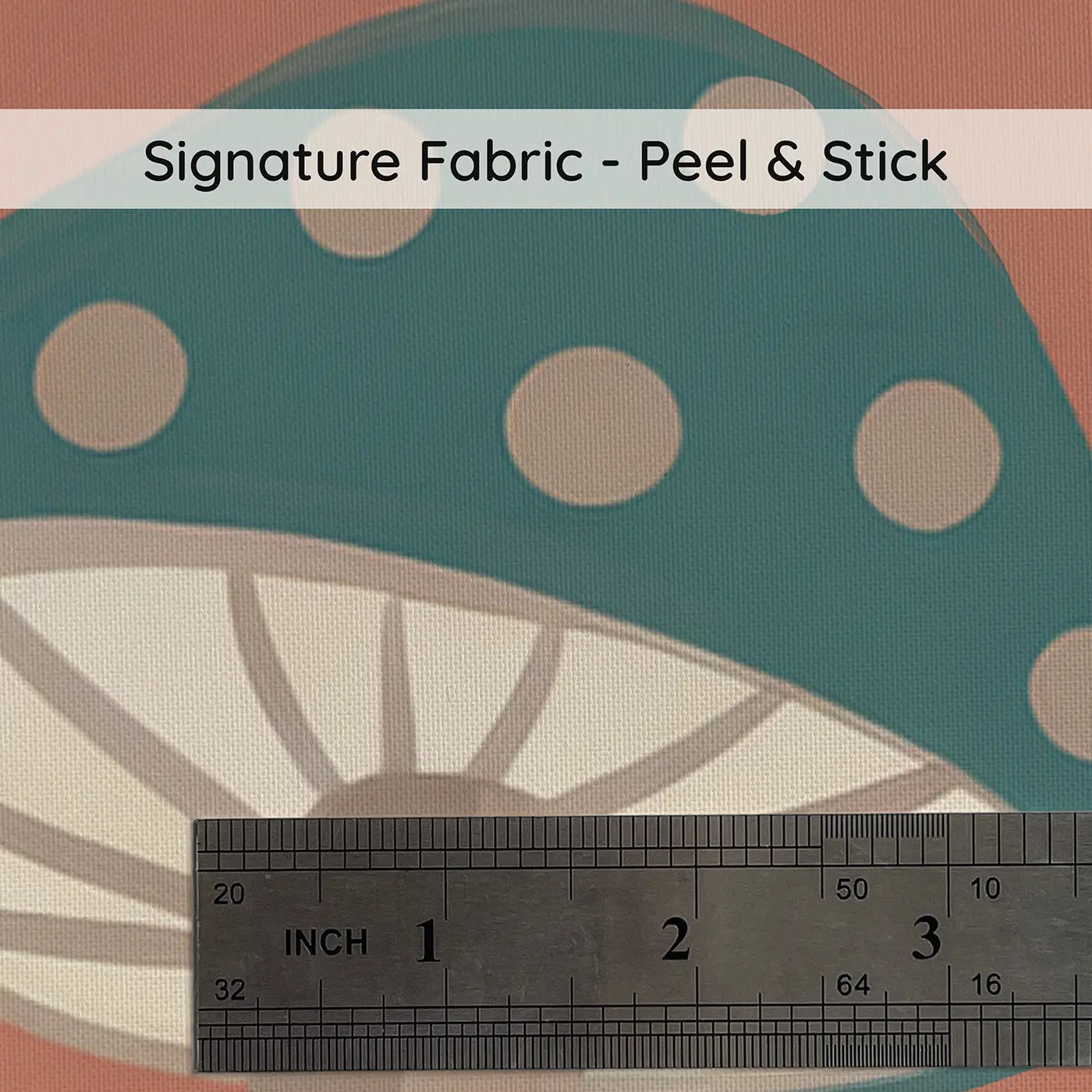Polka-Dot Toadstools Modern Illustration on peel and stick fabric - Whimsy Tots