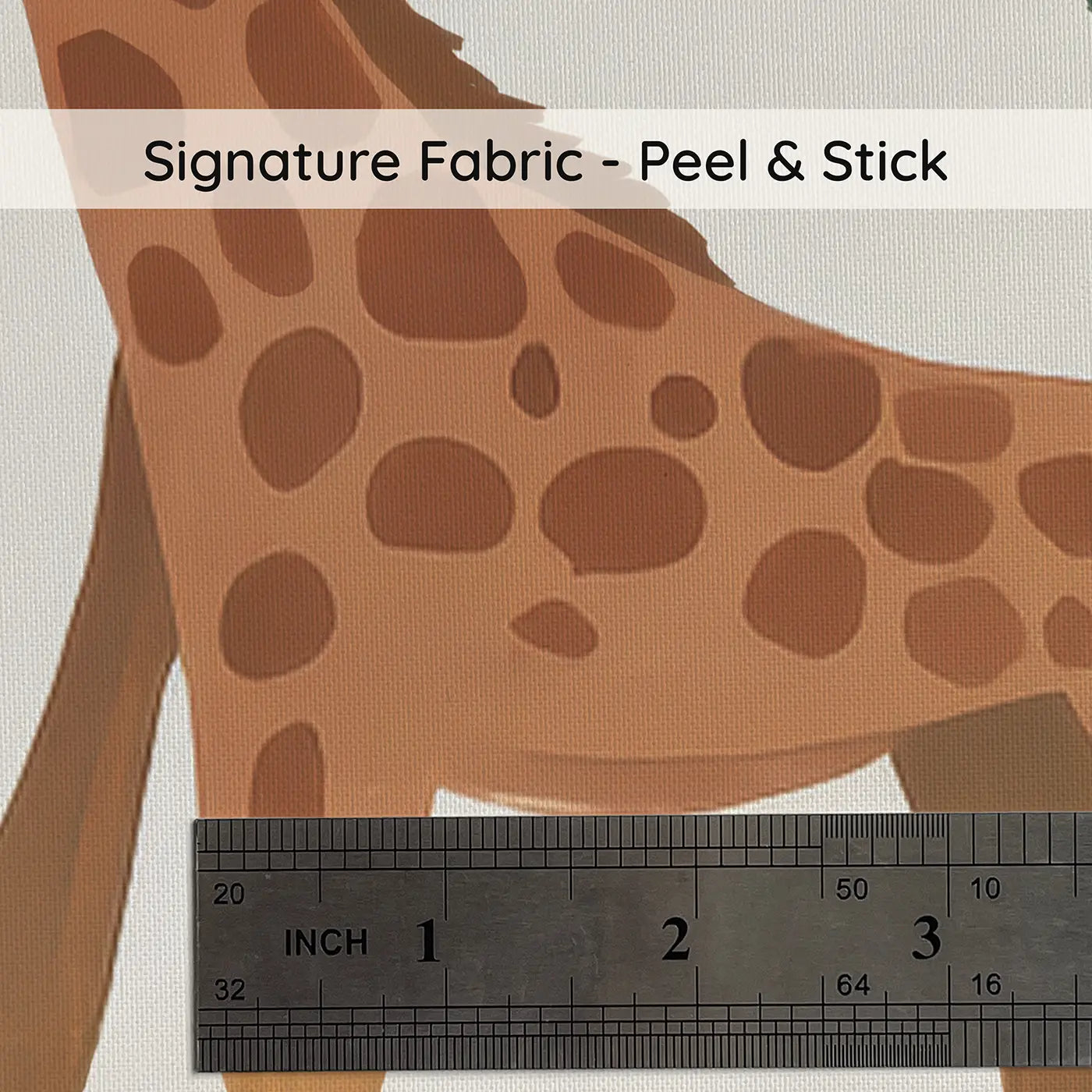 Giraffes Long Modern Illustration on peel and stick fabric - Whimsy Tots