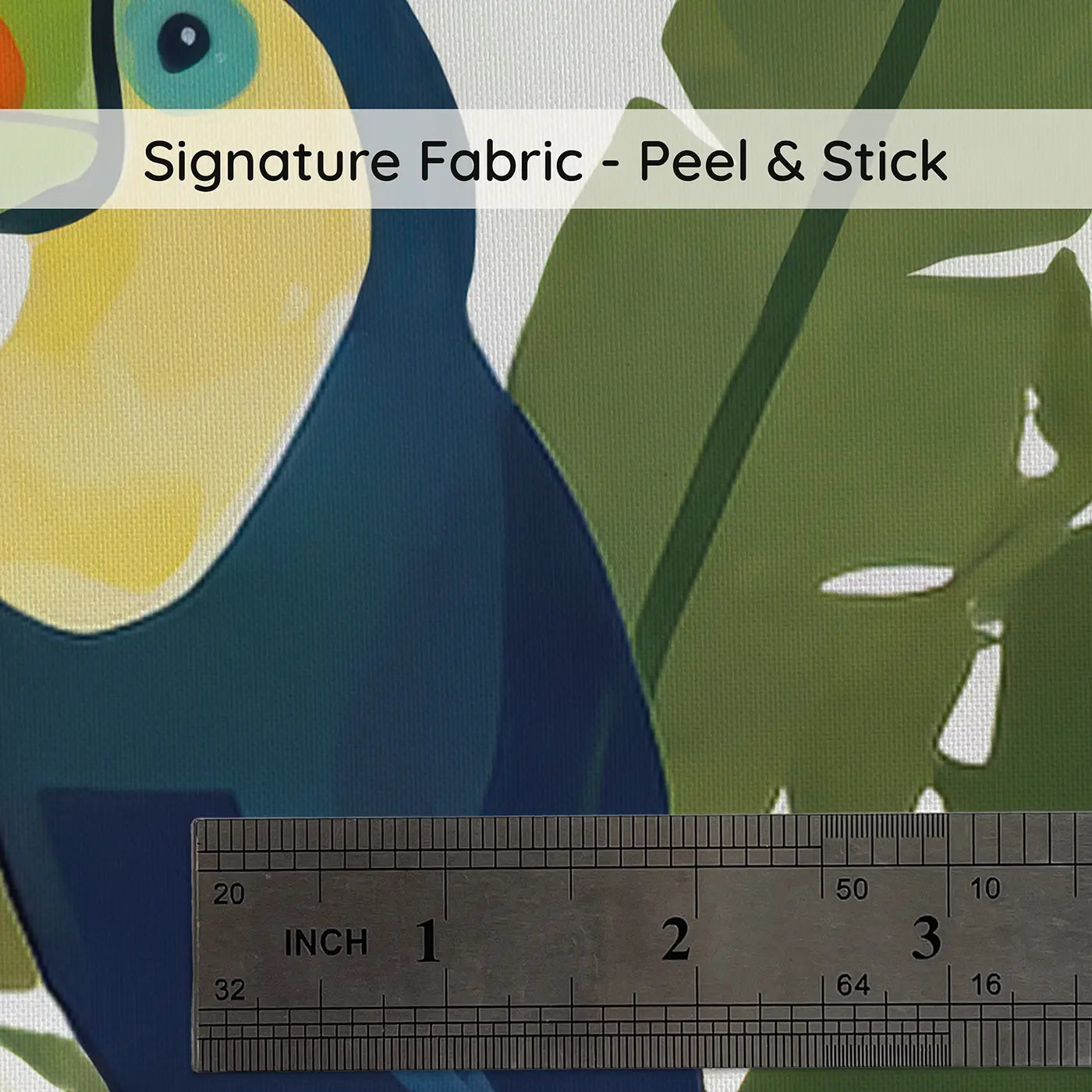 Toucans Bright Modern Illustration on peel and stick fabric - Whimsy Tots