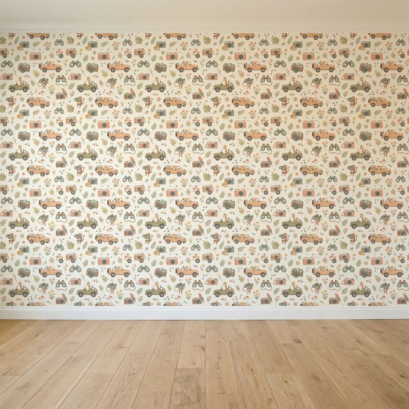 Jeeps Modern Illustration seamless wallpaper full pattern - Whimsy Tots