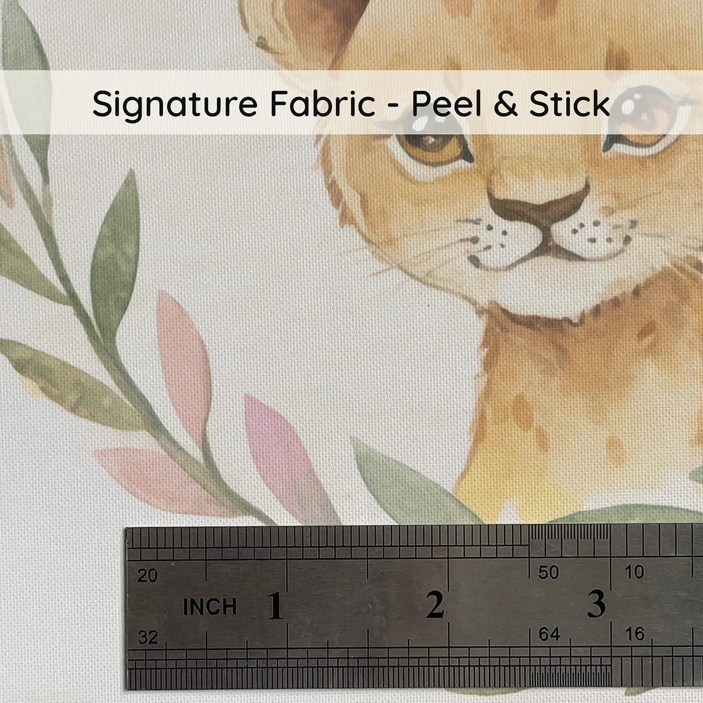 Safari Animals Wreaths Watercolor on peel and stick fabric - Whimsy Tots