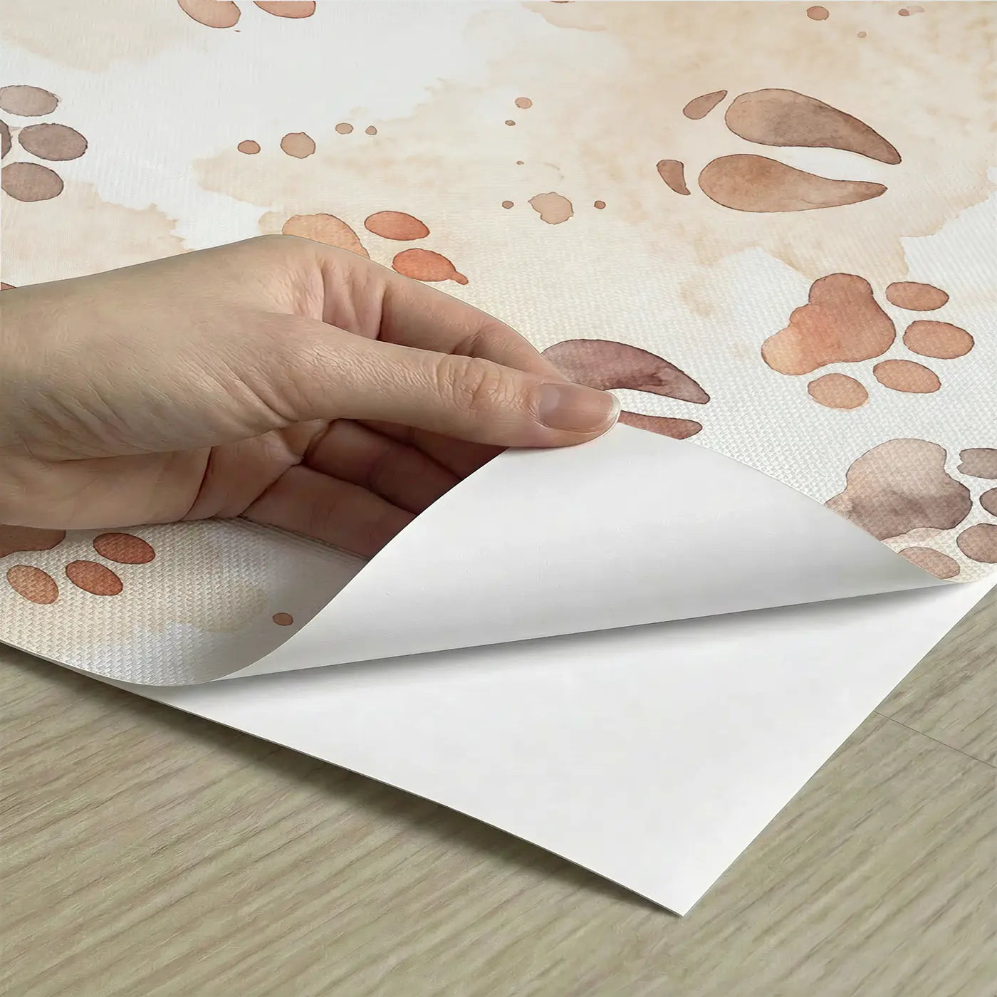 Elephant Watercolor peel and stick material close-up - Whimsy Tots