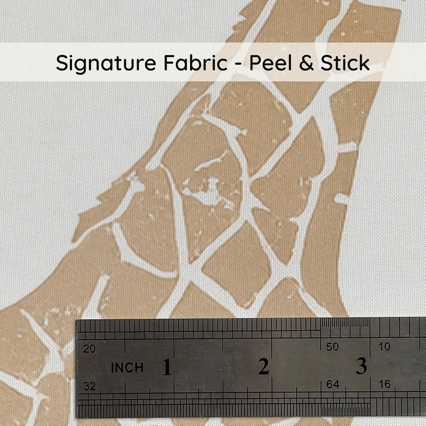 Giraffes Geometric Block Print on peel and stick fabric - Whimsy Tots