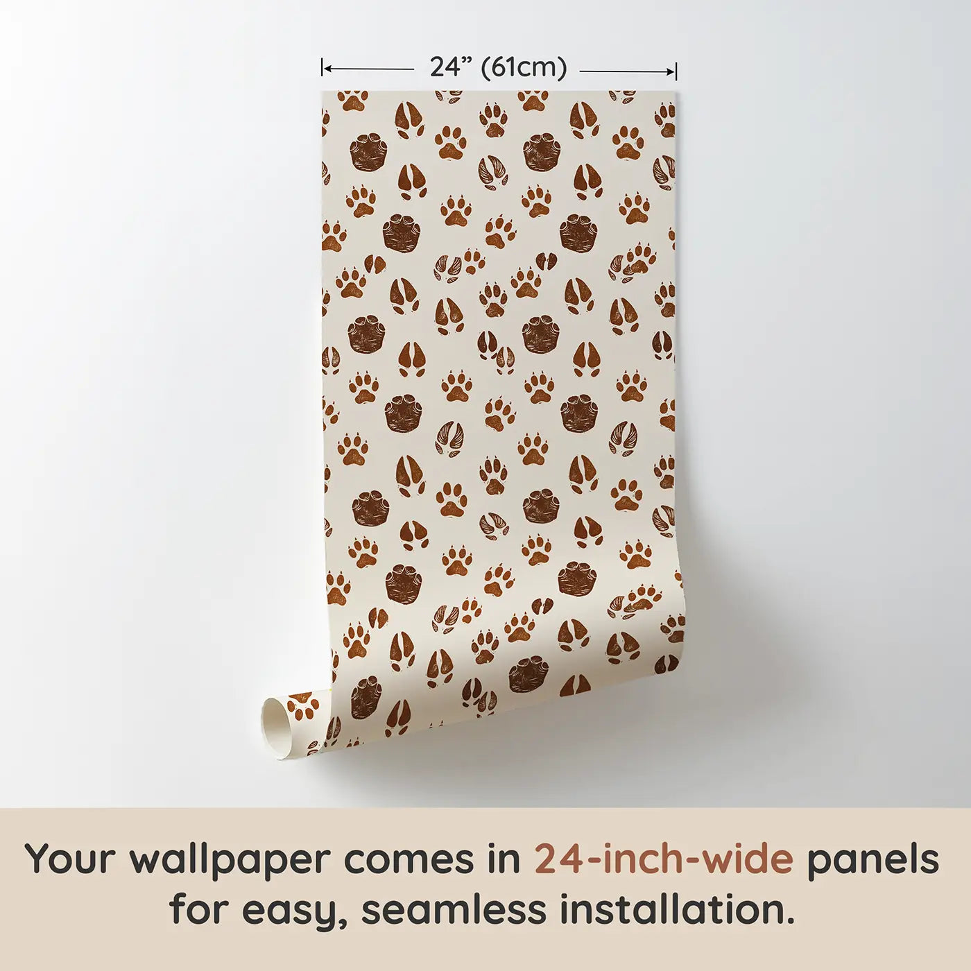 Safari Animal Block Print wallpaper panel dimensions - Whimsy Tots