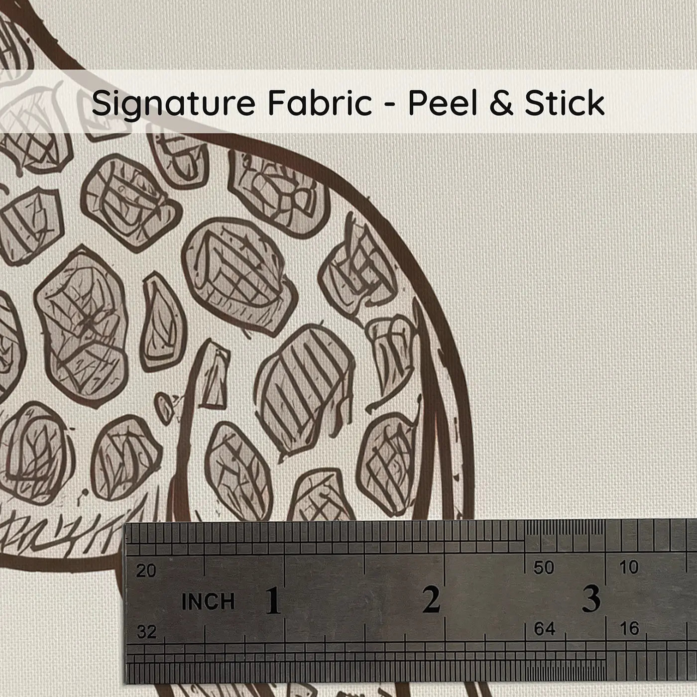 Giraffes Detailed Hand-Drawn on peel and stick fabric - Whimsy Tots