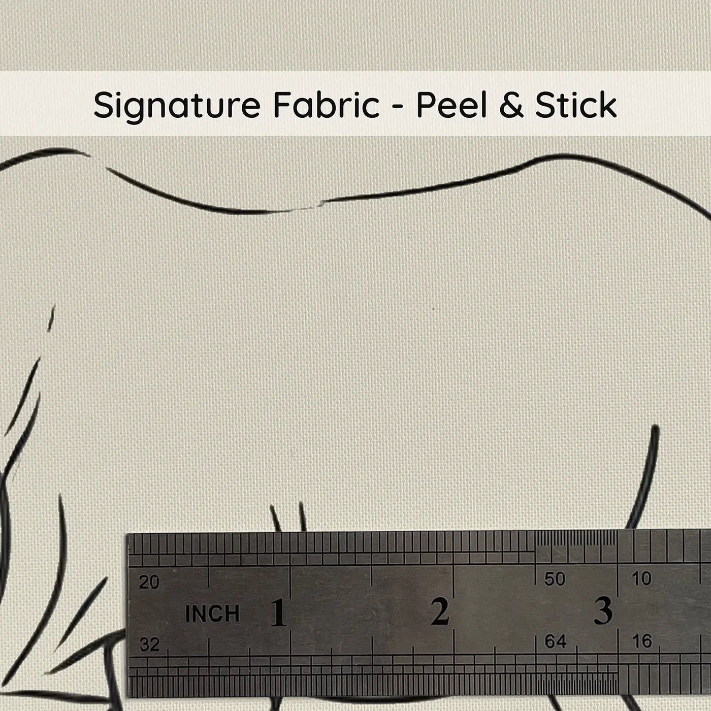 Continuous Single-Line Hand-Drawn on peel and stick fabric - Whimsy Tots