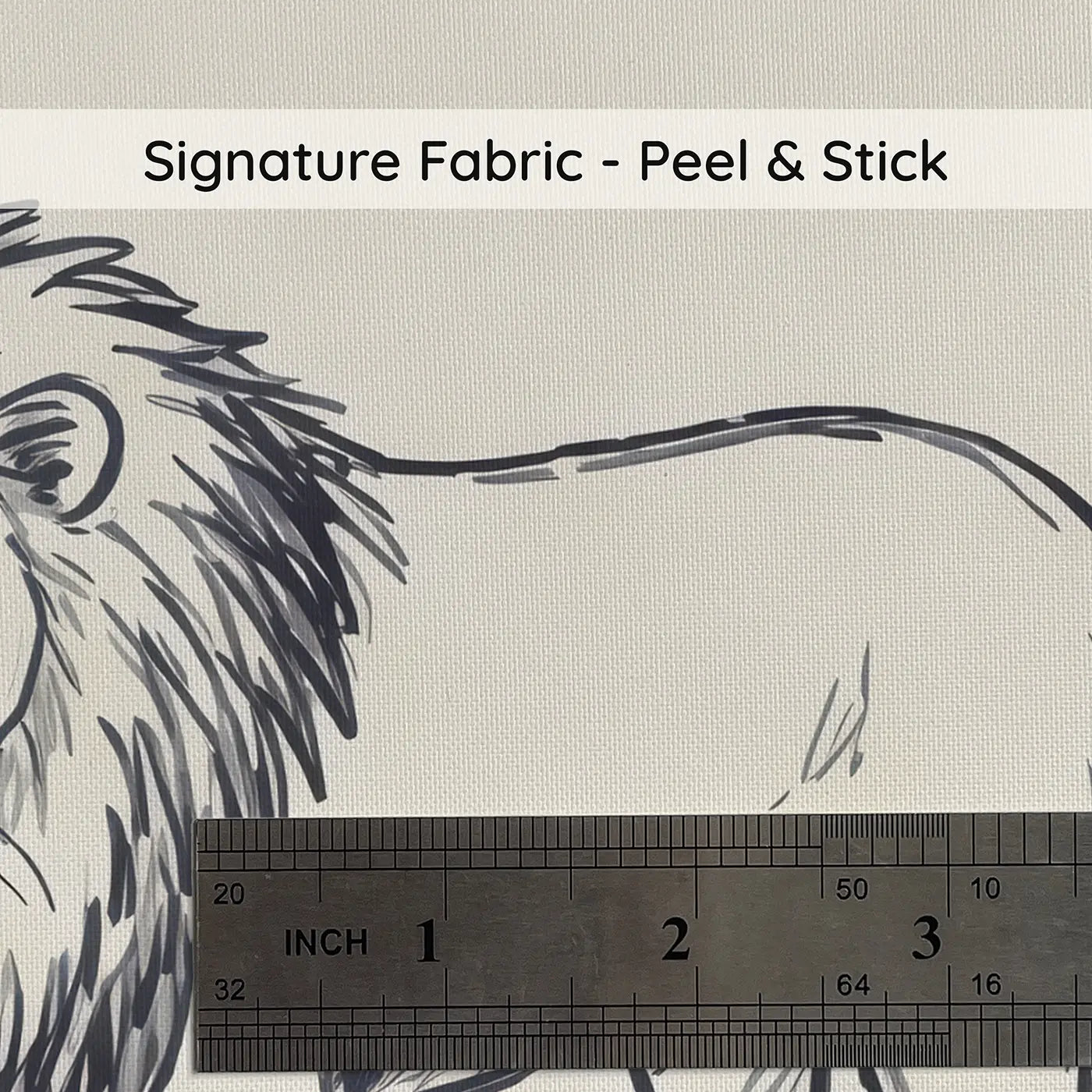 Simple Safari Selective Hand-Drawn on peel and stick fabric - Whimsy Tots