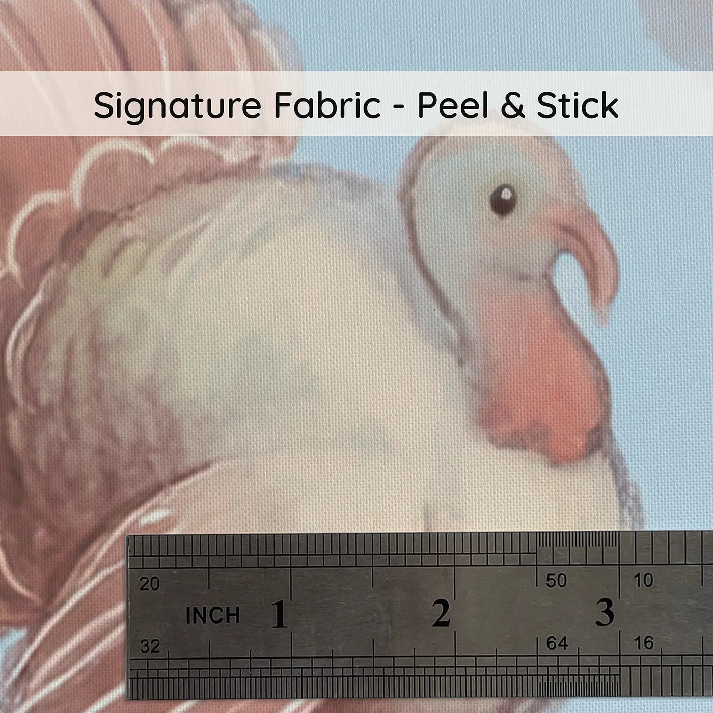 Plump Turkeys Strutting Soft Pastel II on peel and stick fabric - Whimsy Tots