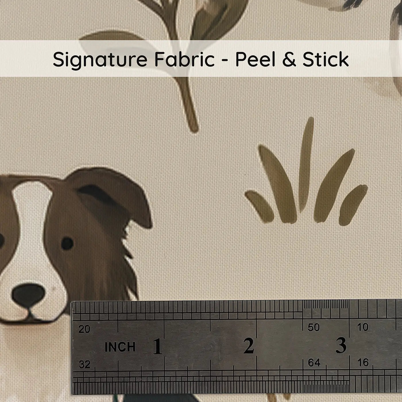 Border Collie Herding Modern Illustration on peel and stick fabric - Whimsy Tots