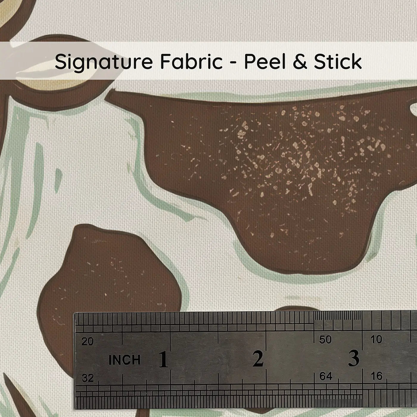 Spotted Dairy Block Print on peel and stick fabric - Whimsy Tots