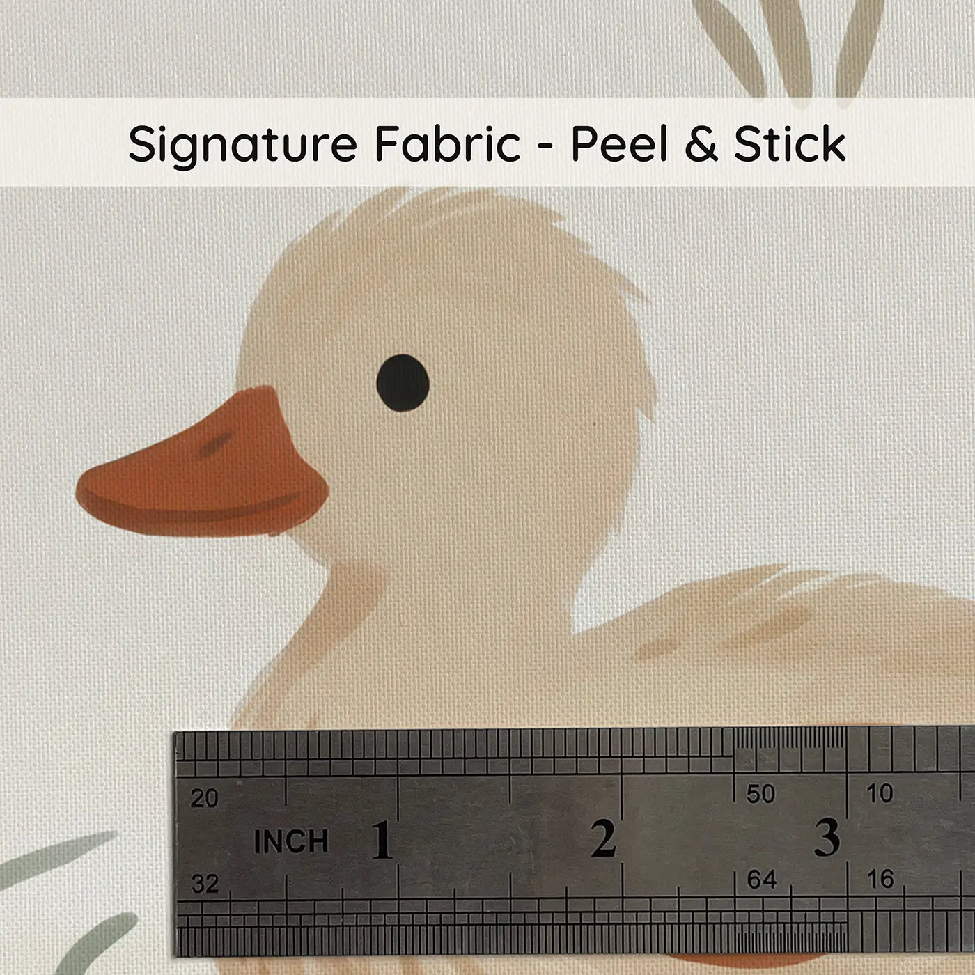 Fuzzy Baby Ducks Modern Illustration on peel and stick fabric - Whimsy Tots