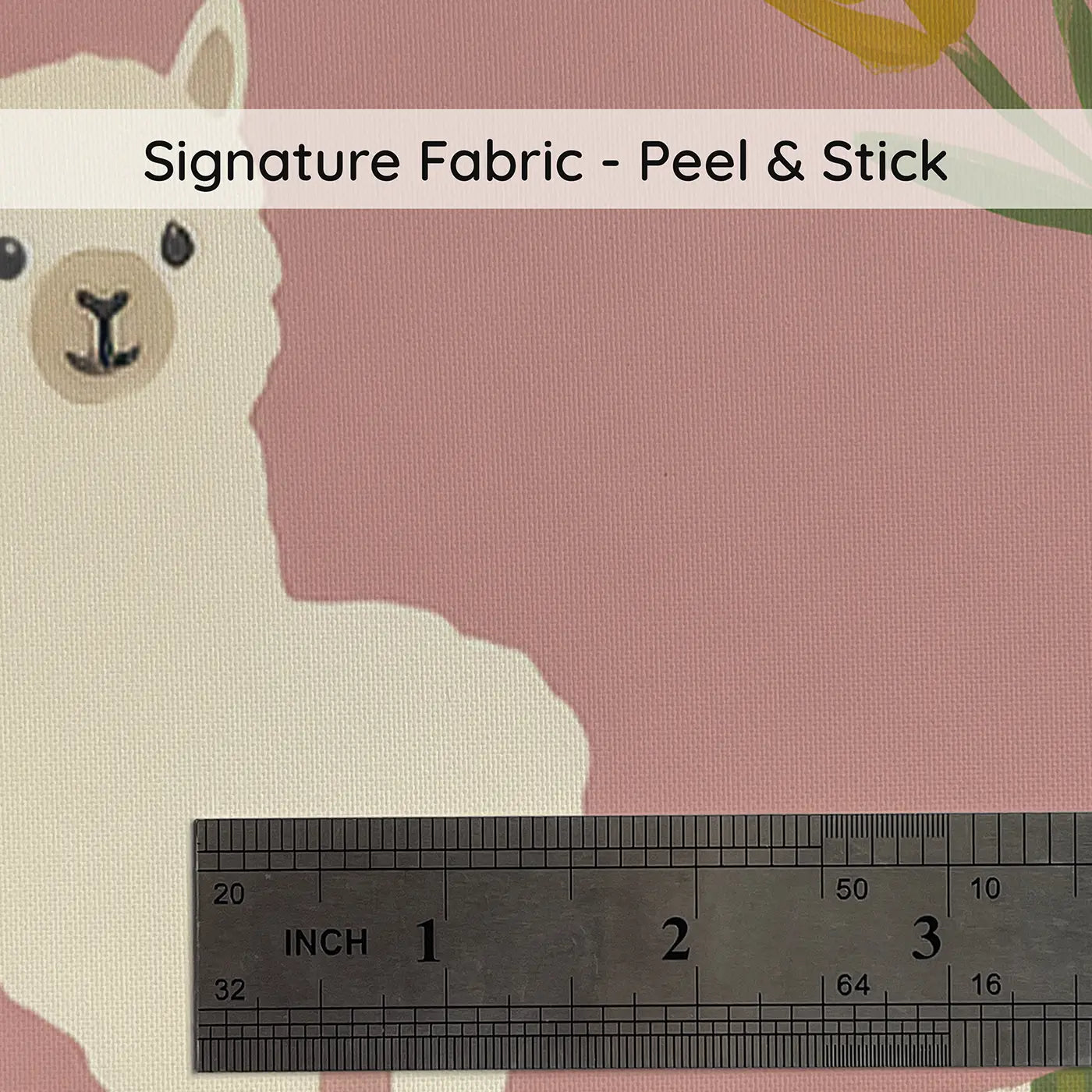 Fluffy Alpacas Modern Illustration II on peel and stick fabric - Whimsy Tots
