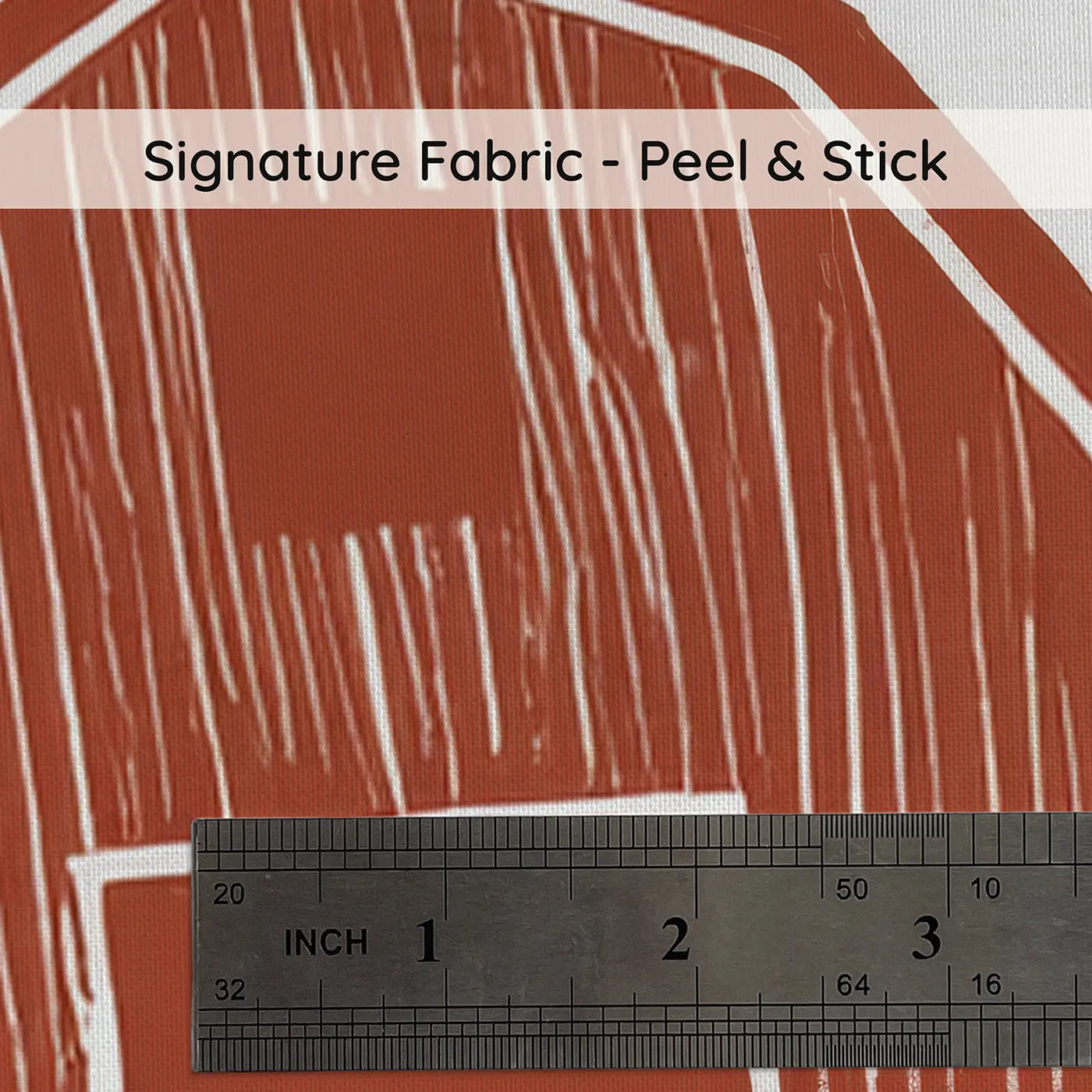 Red Barn Block Print on peel and stick fabric - Whimsy Tots