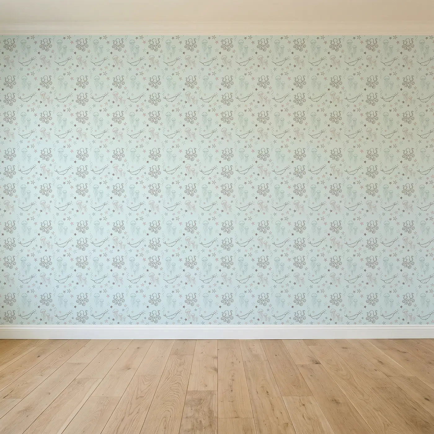 Playful Octopus Hand-Drawn seamless wallpaper full pattern - Whimsy Tots