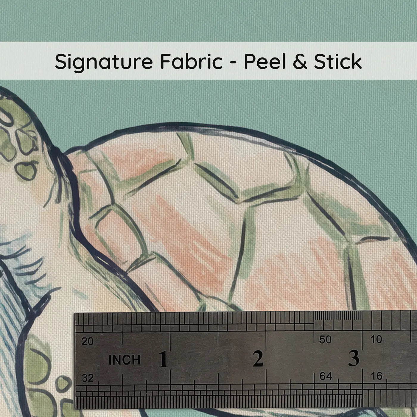 Angelfish Striped Hand-Drawn on peel and stick fabric - Whimsy Tots