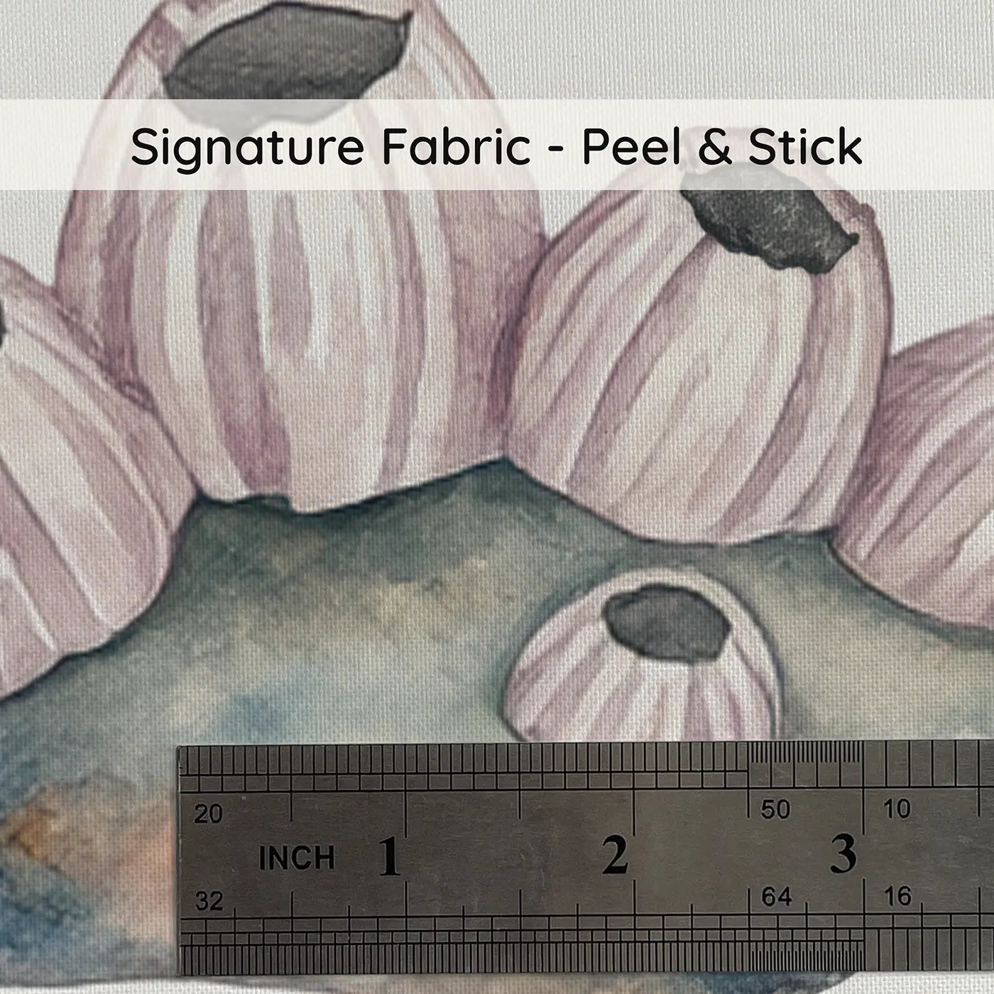 Smiling Narwhal Tiny Watercolor on peel and stick fabric - Whimsy Tots
