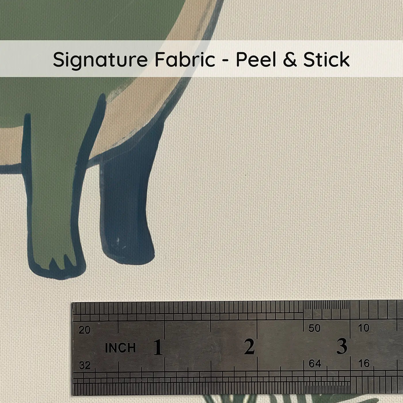 Iguanodon Standing Upright Modern Illustration on peel and stick fabric - Whimsy Tots