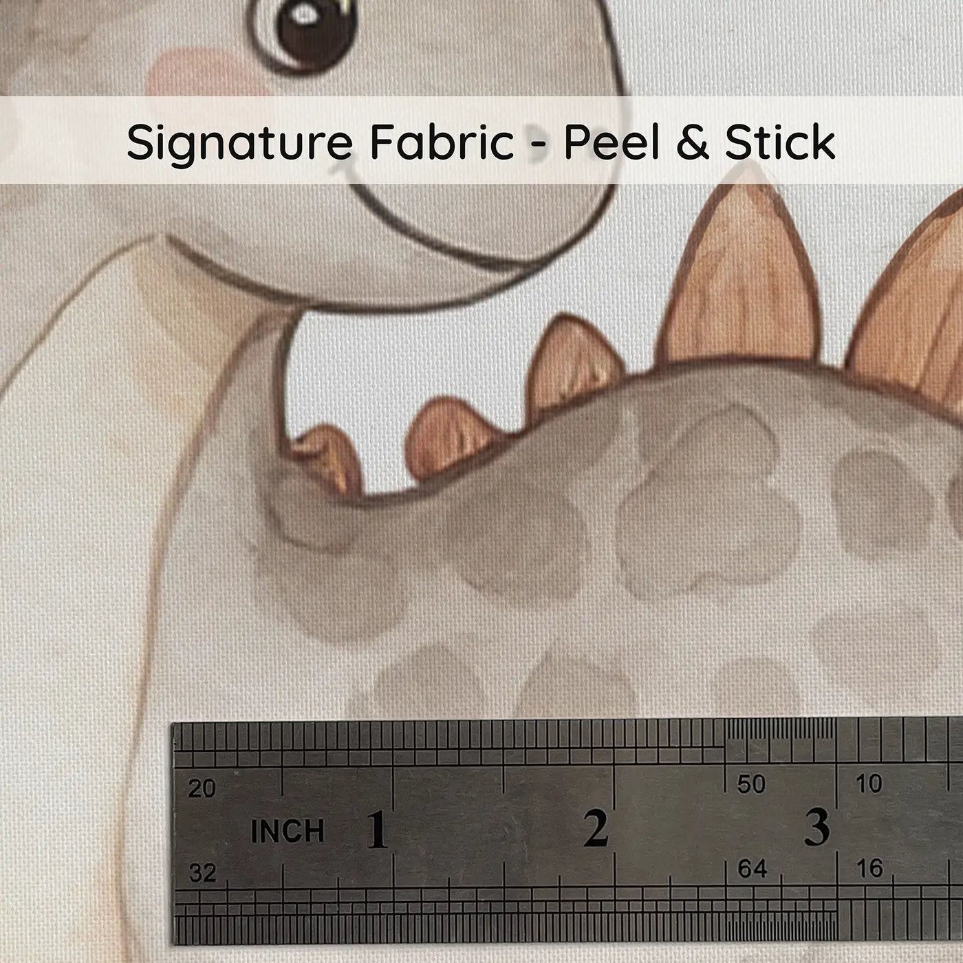 Friendly Iguanodon Watercolor on peel and stick fabric - Whimsy Tots