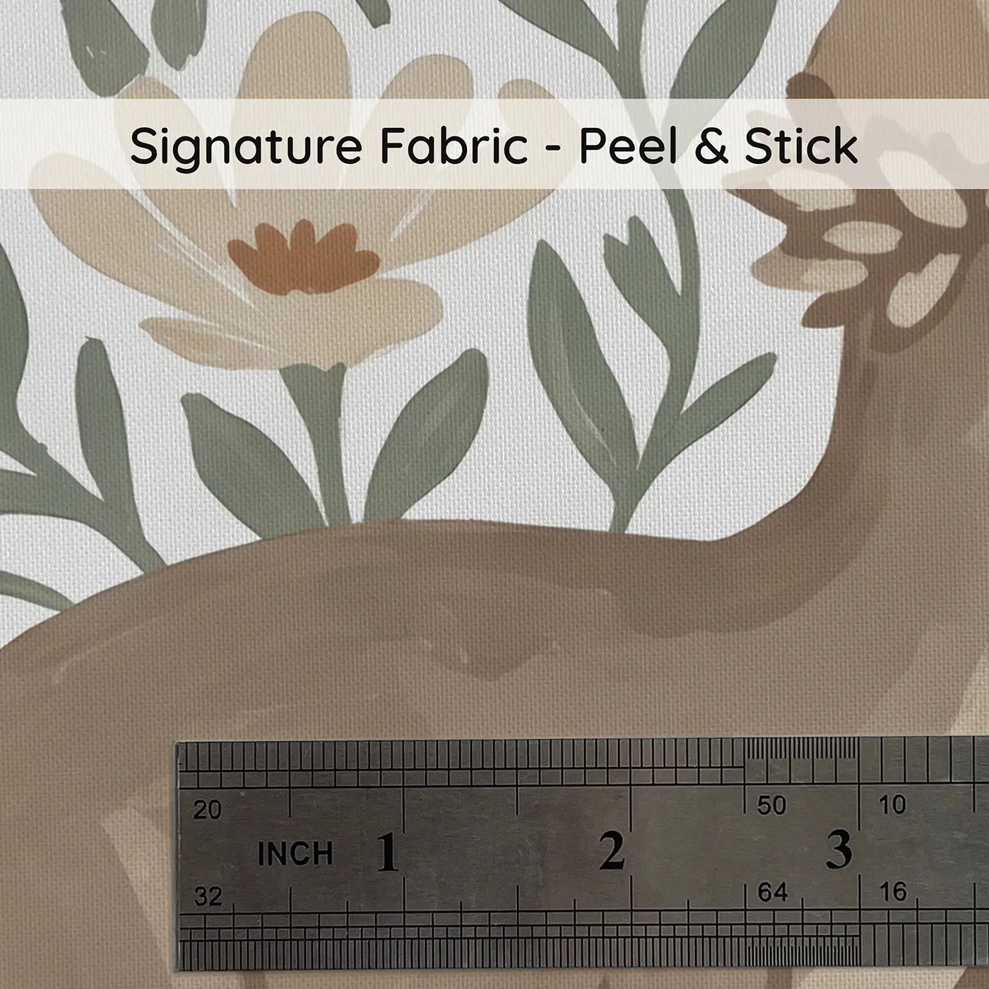Pachycephalosaurus Flowers Growing Modern Illustration on peel and stick fabric - Whimsy Tots