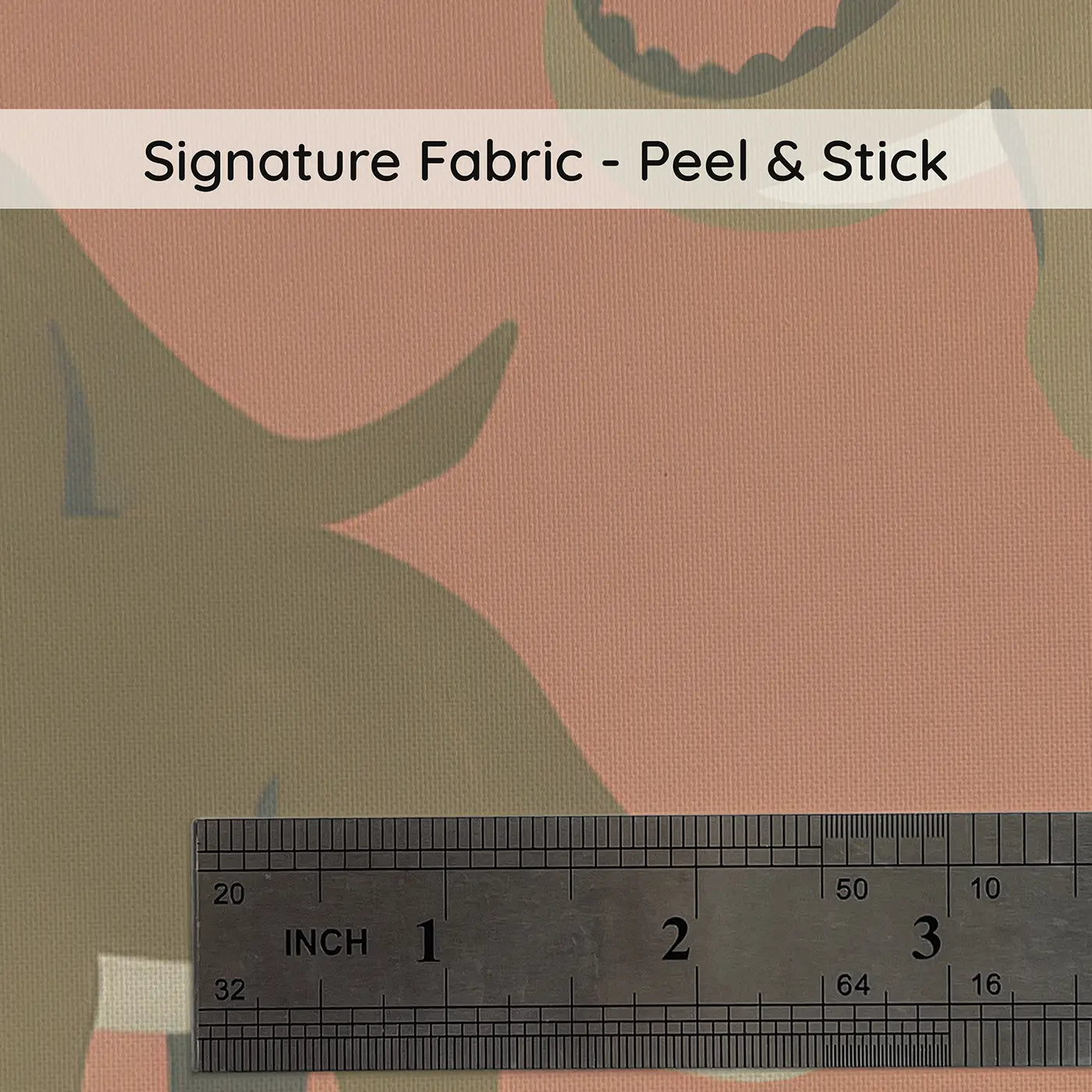 Baby Dinosaur Playing Modern Illustration on peel and stick fabric - Whimsy Tots