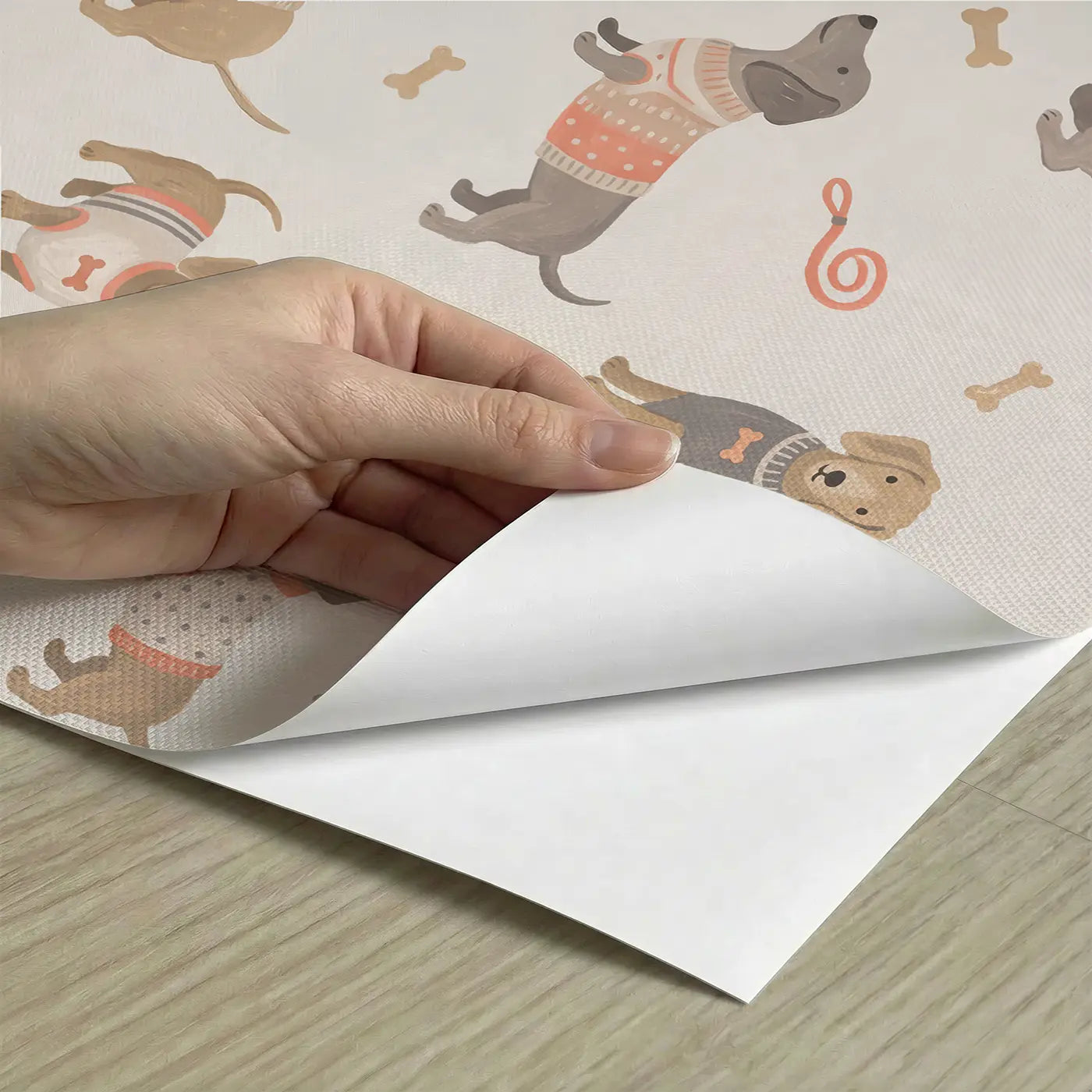 Dachshund Dogs Modern Illustration peel and stick material close-up - Whimsy Tots