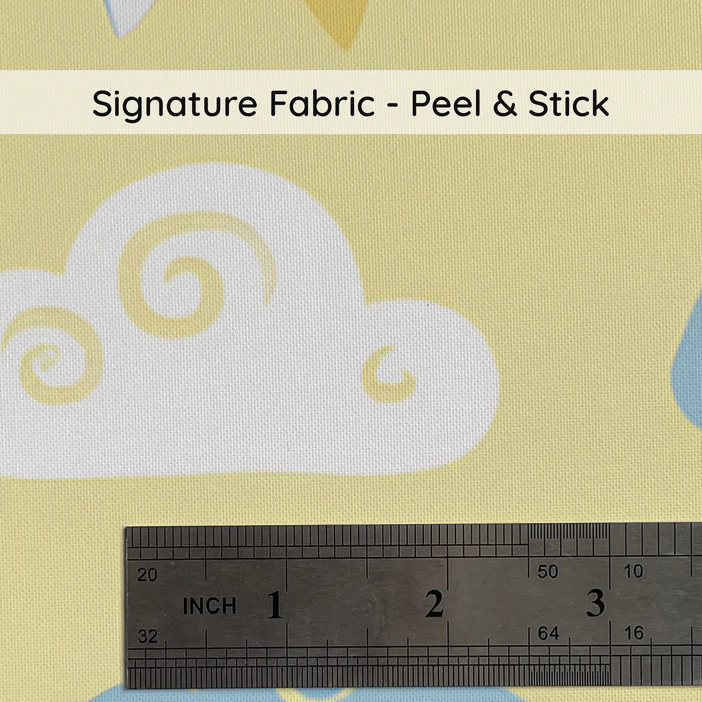 Dreamy Cloud Modern Illustration on peel and stick fabric - Whimsy Tots