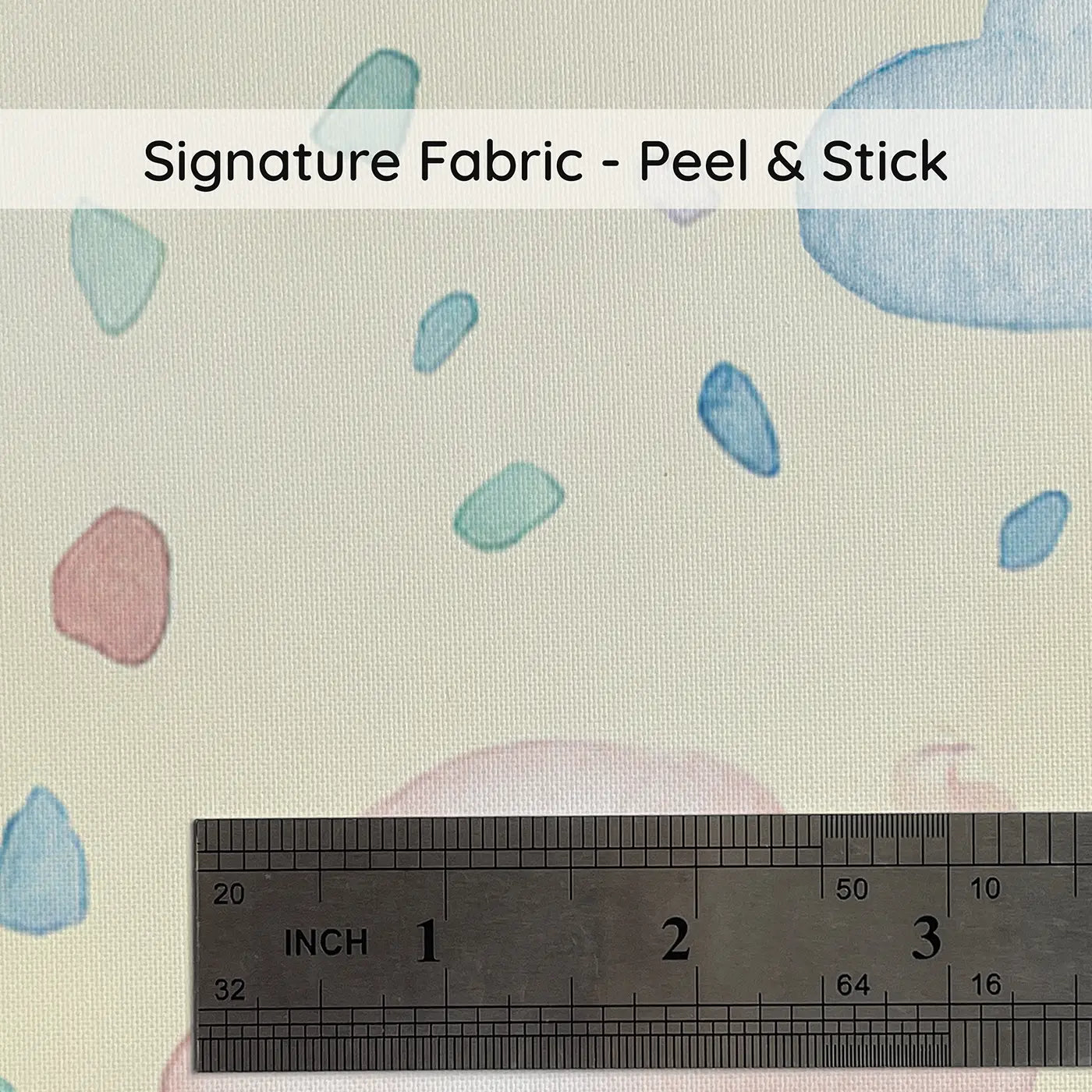 Stacked Puffy Cloud Watercolor on peel and stick fabric - Whimsy Tots