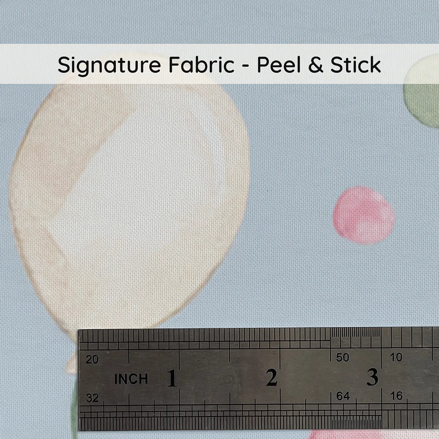 Miniature Balloon Scatter Watercolor on peel and stick fabric - Whimsy Tots