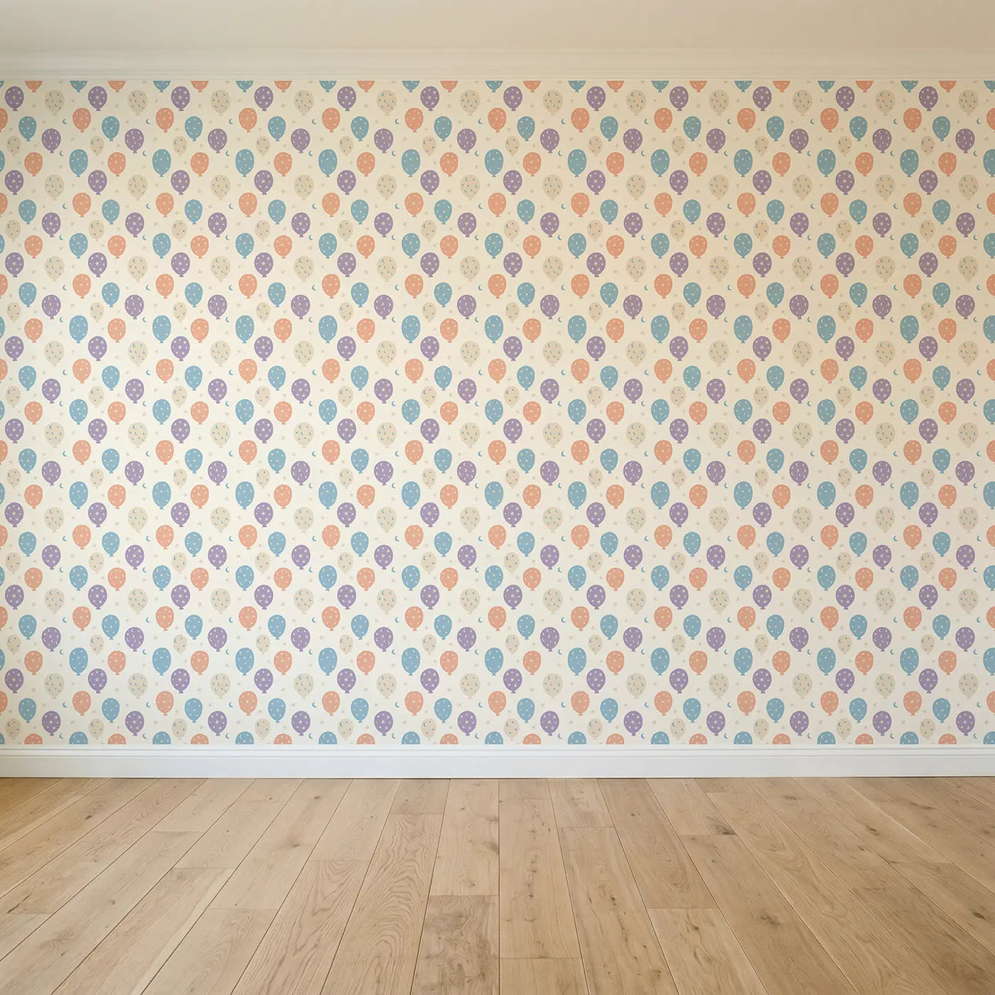 Whimsical Balloon Modern Illustration seamless wallpaper full pattern - Whimsy Tots
