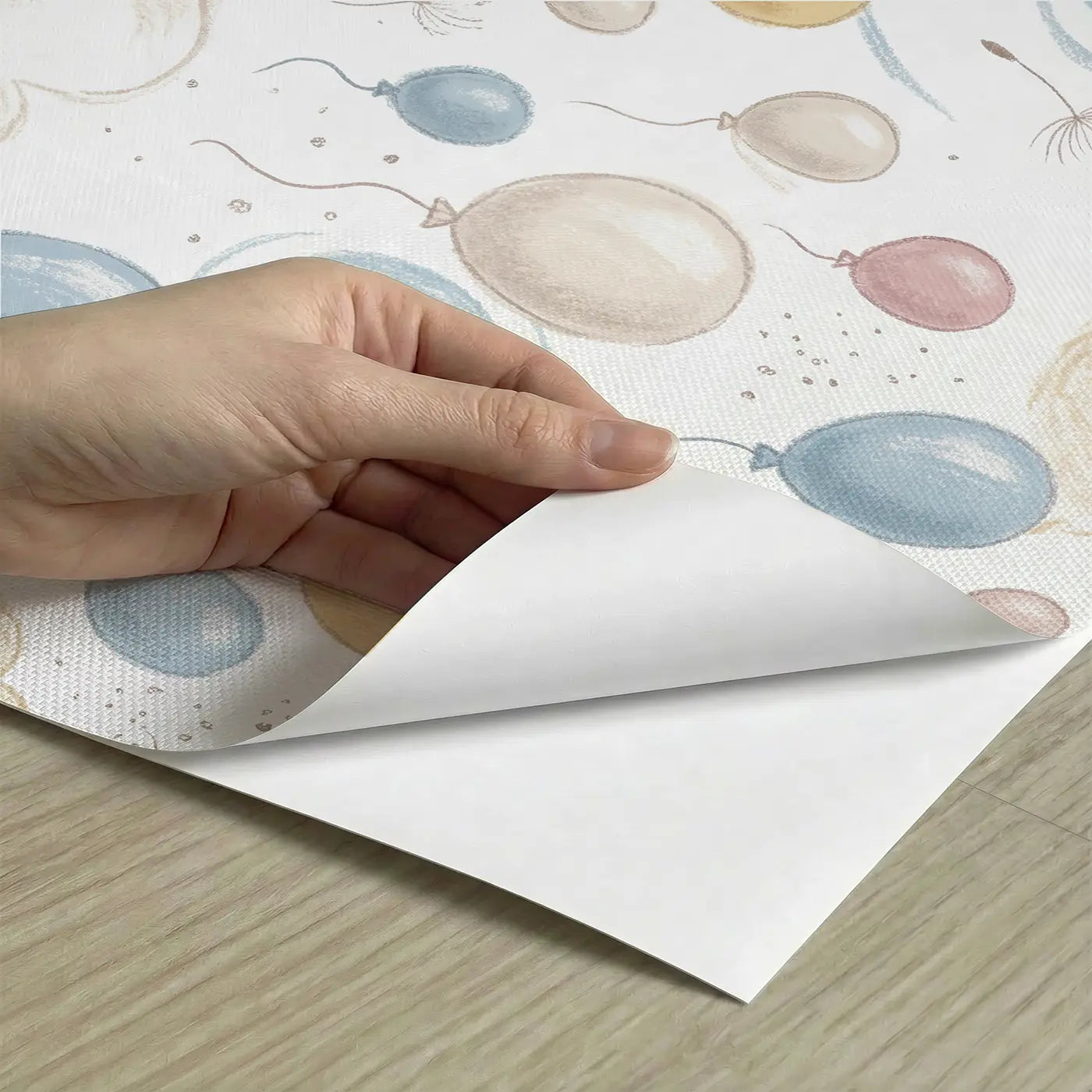 Miniature Balloon Soft Pastel peel and stick material close-up - Whimsy Tots