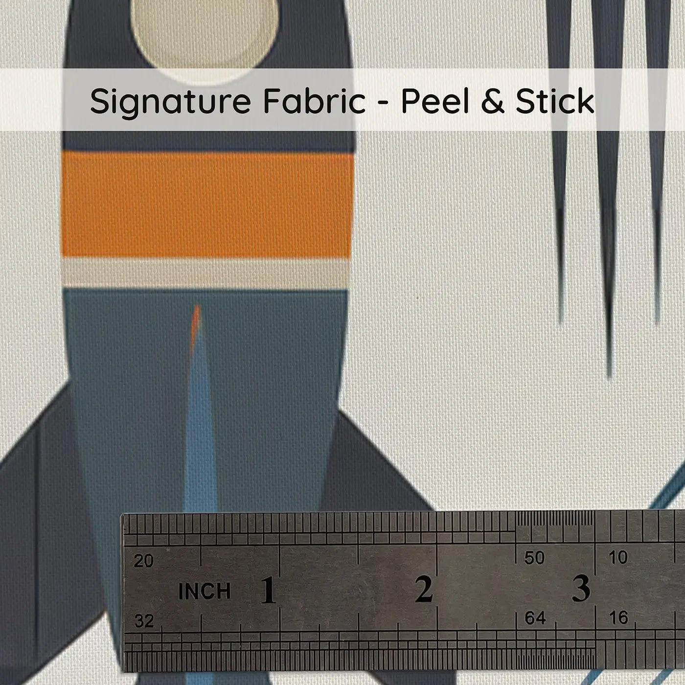 Rocket Cluster Geometric on peel and stick fabric - Whimsy Tots