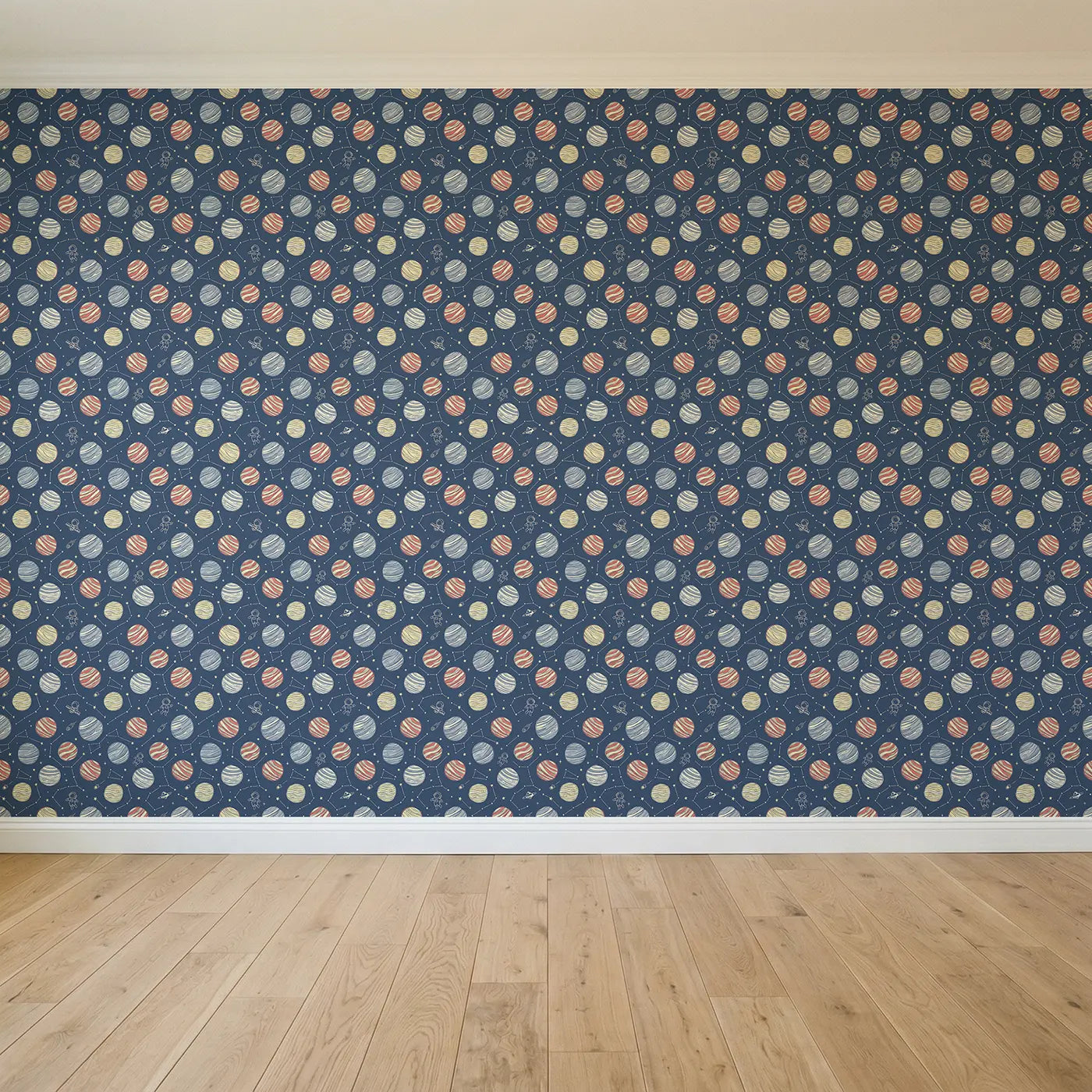 Gas Giant Swirl Hand-Drawn II seamless wallpaper full pattern - Whimsy Tots