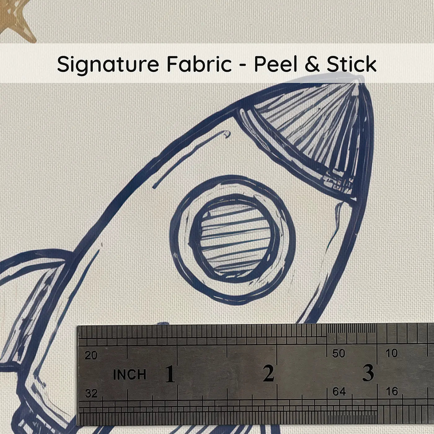Chunky Toy Rockets Hand-Drawn on peel and stick fabric - Whimsy Tots