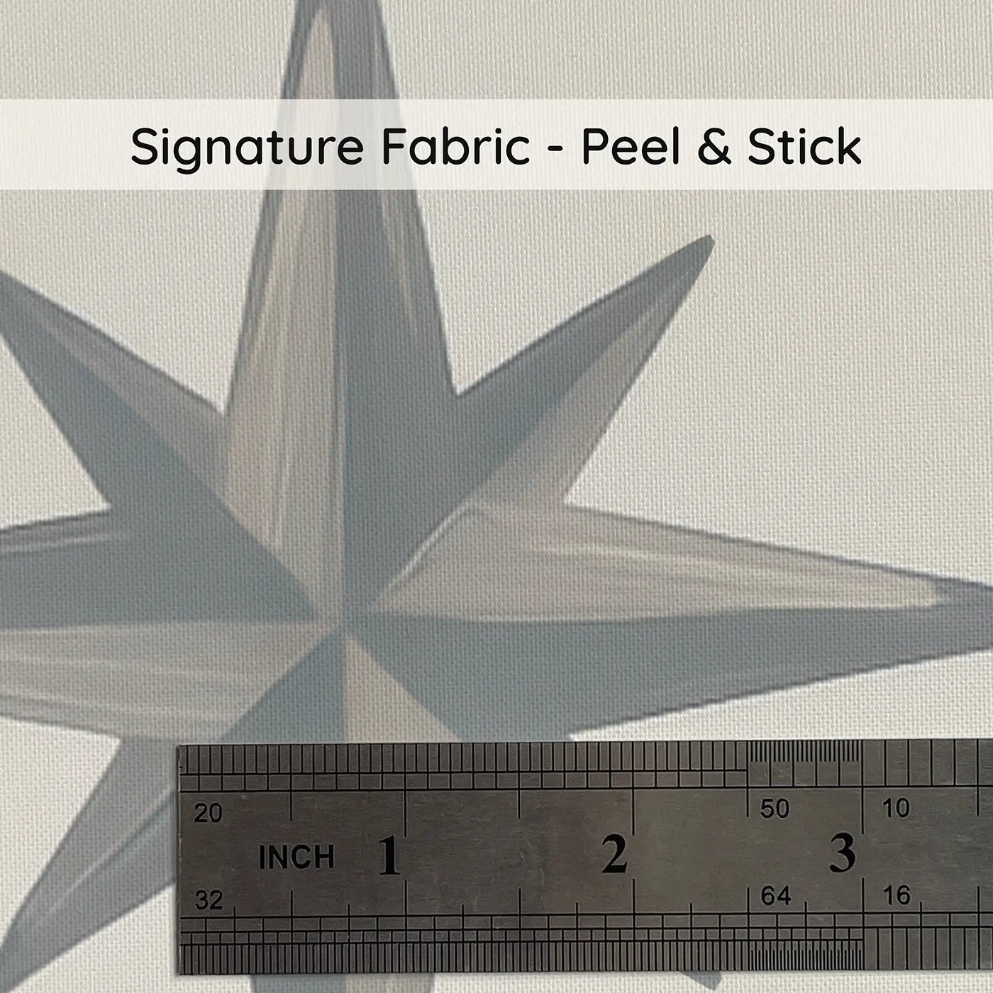 North Star Compass Modern Illustration on peel and stick fabric - Whimsy Tots
