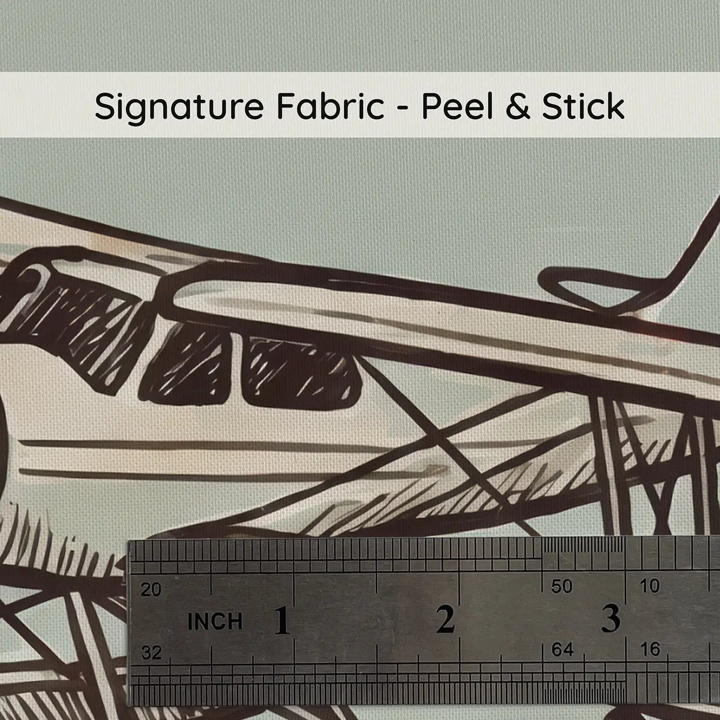 Old-Fashioned Seaplanes Hand-Drawn on peel and stick fabric - Whimsy Tots