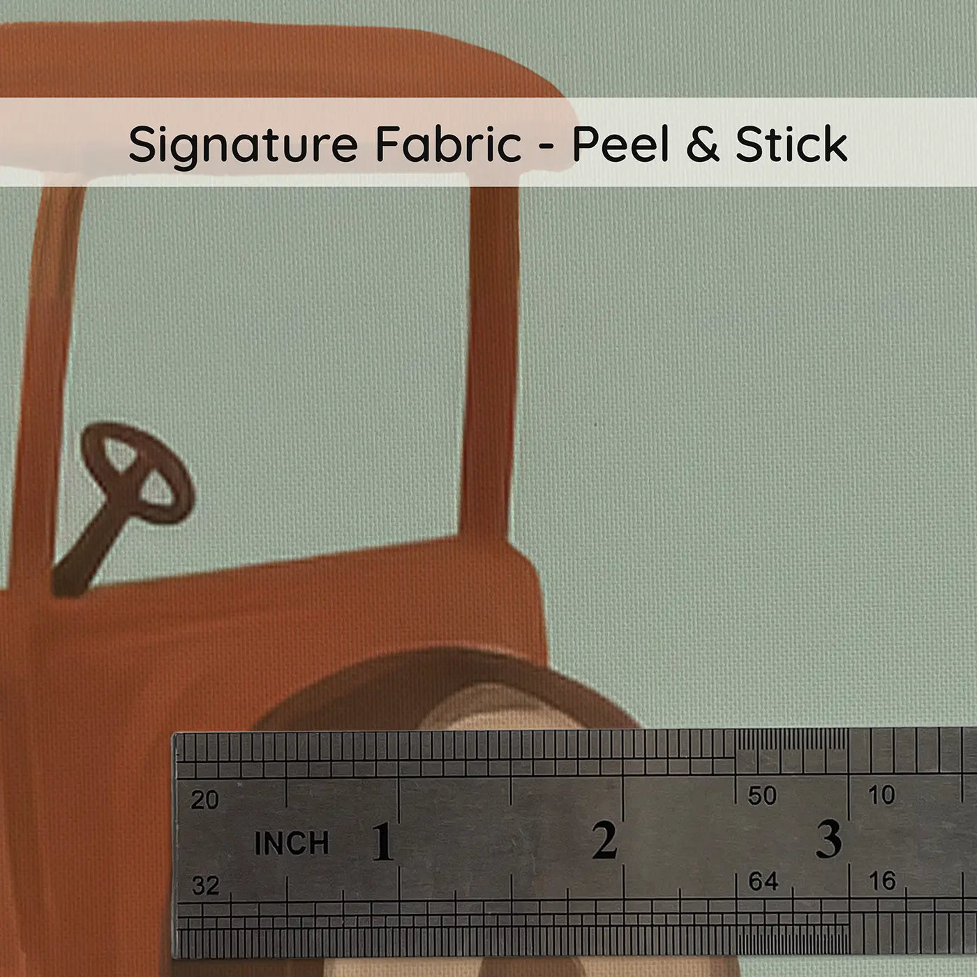 Old-Fashioned Steam Modern Illustration on peel and stick fabric - Whimsy Tots